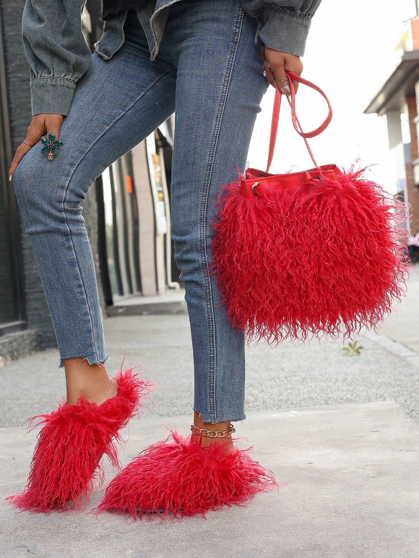 In Red Women Home Slippers