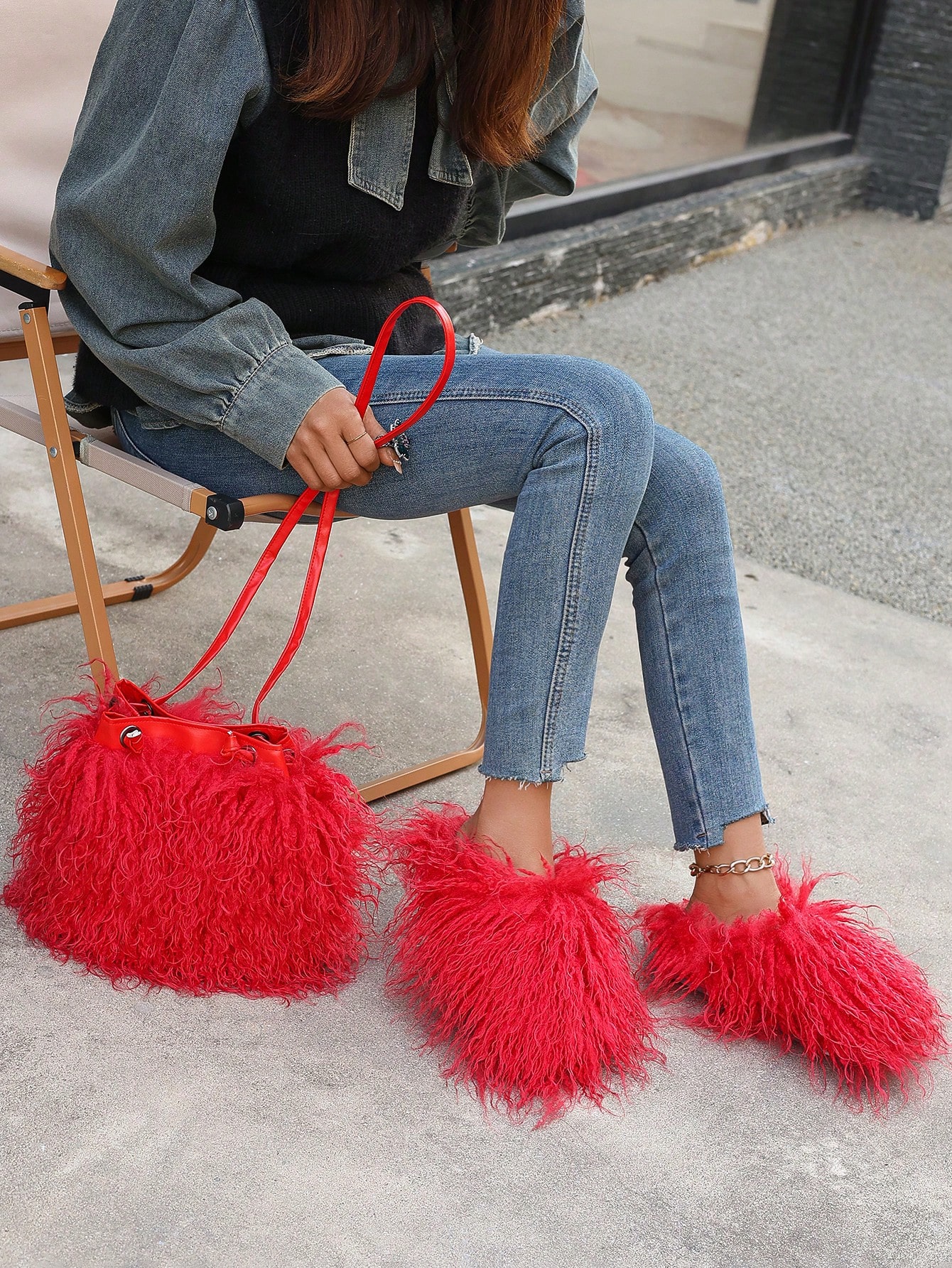 In Red Women Home Slippers