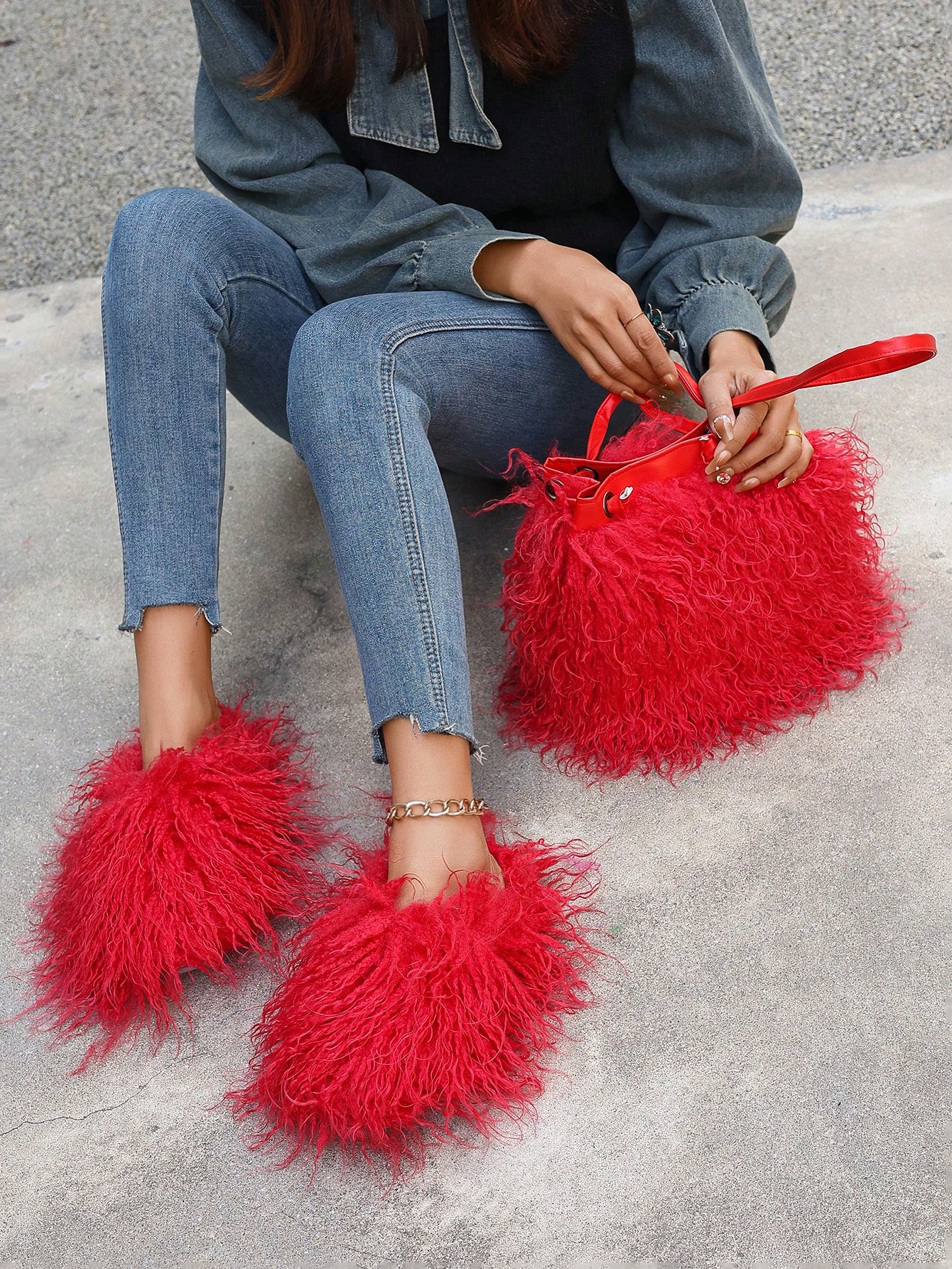 In Red Women Home Slippers