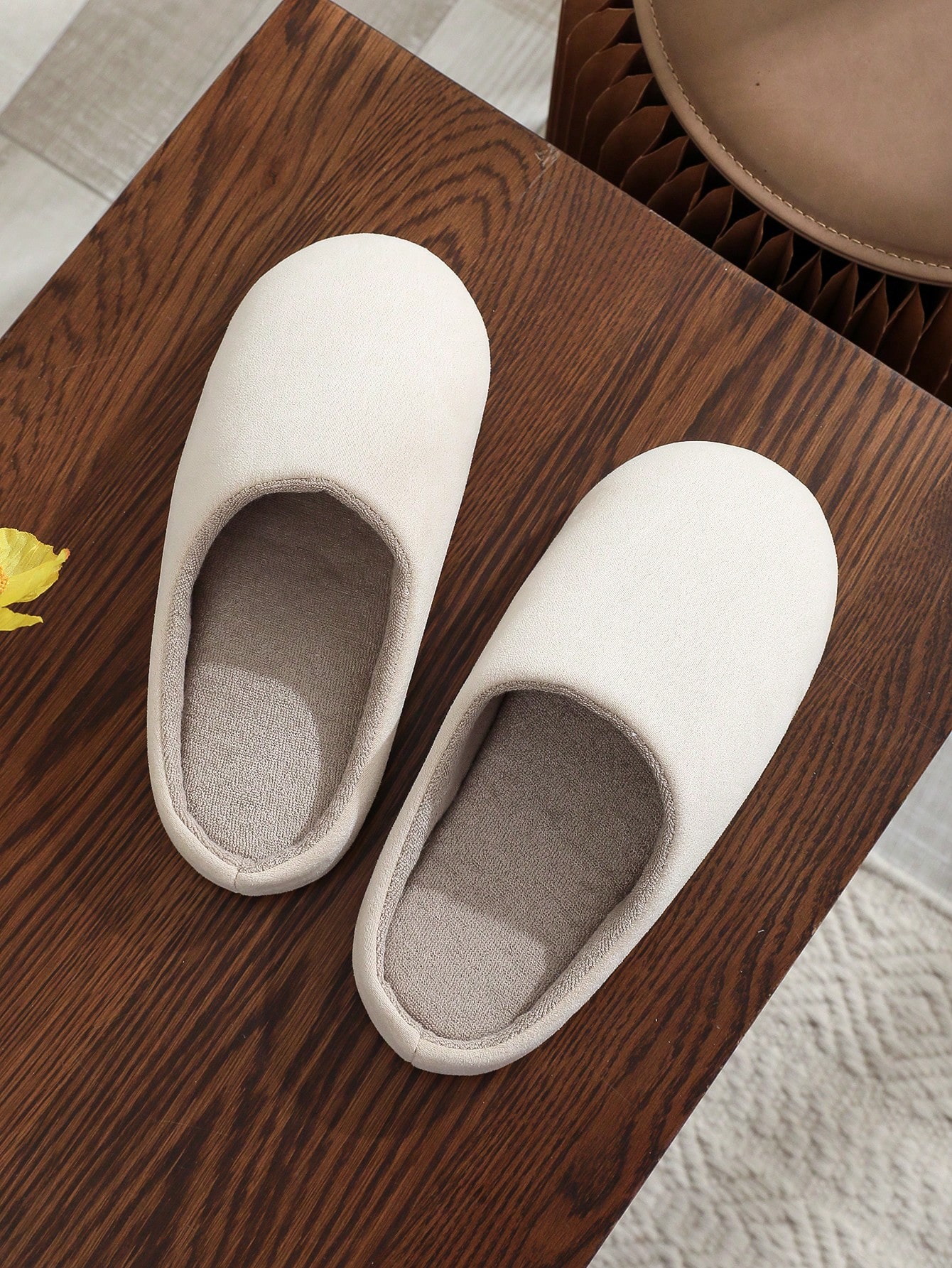 In Beige Women Home Slippers