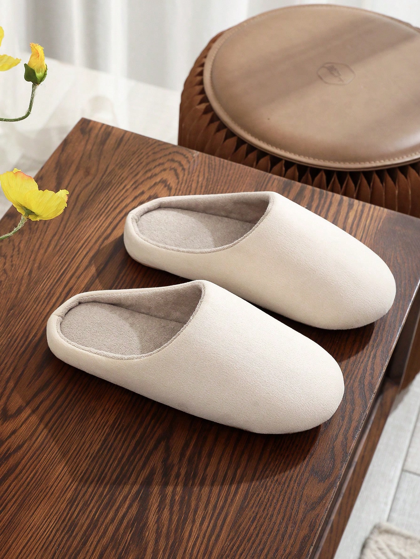 In Beige Women Home Slippers