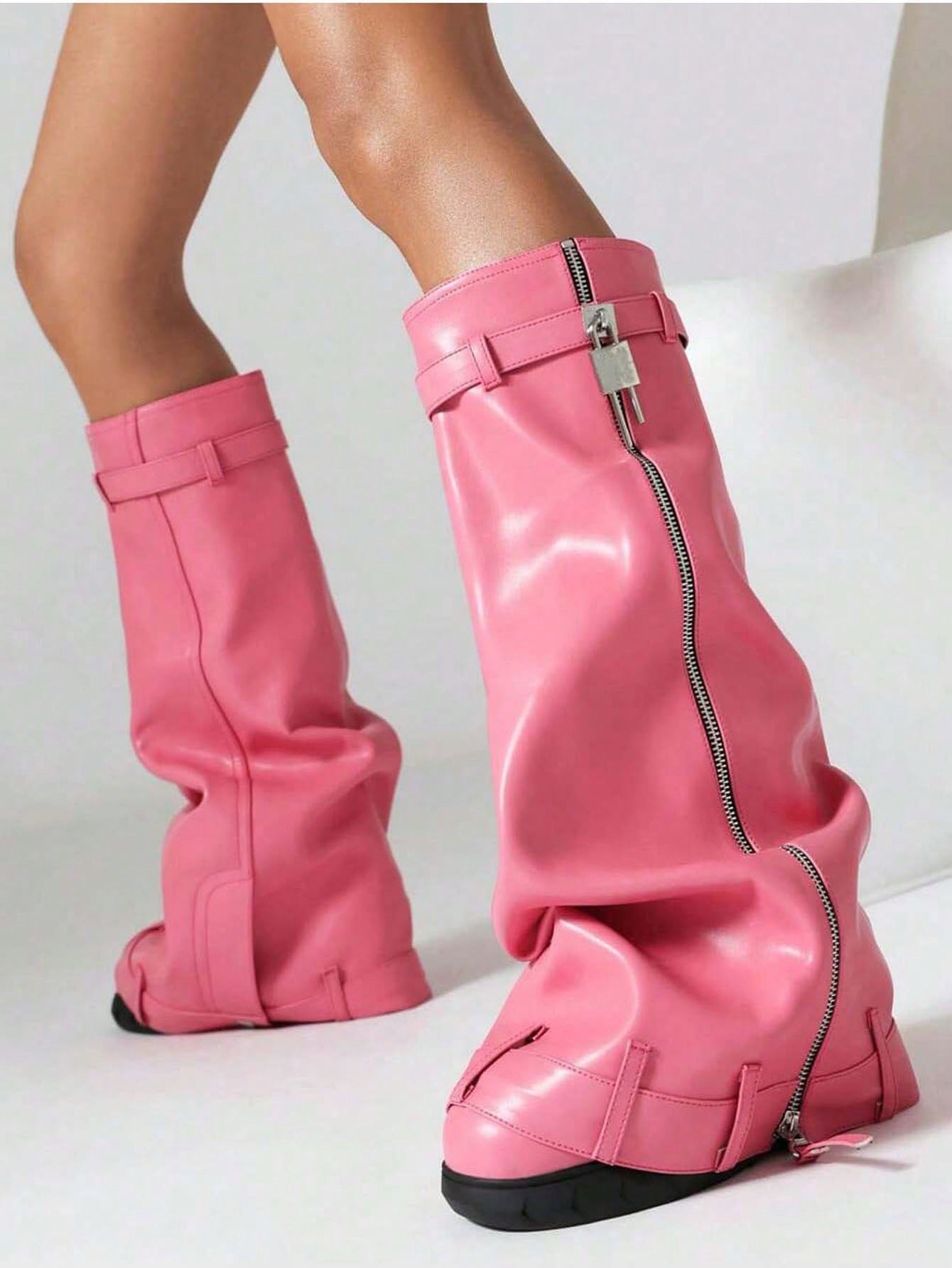 In Pink Women Mid-Calf Boots