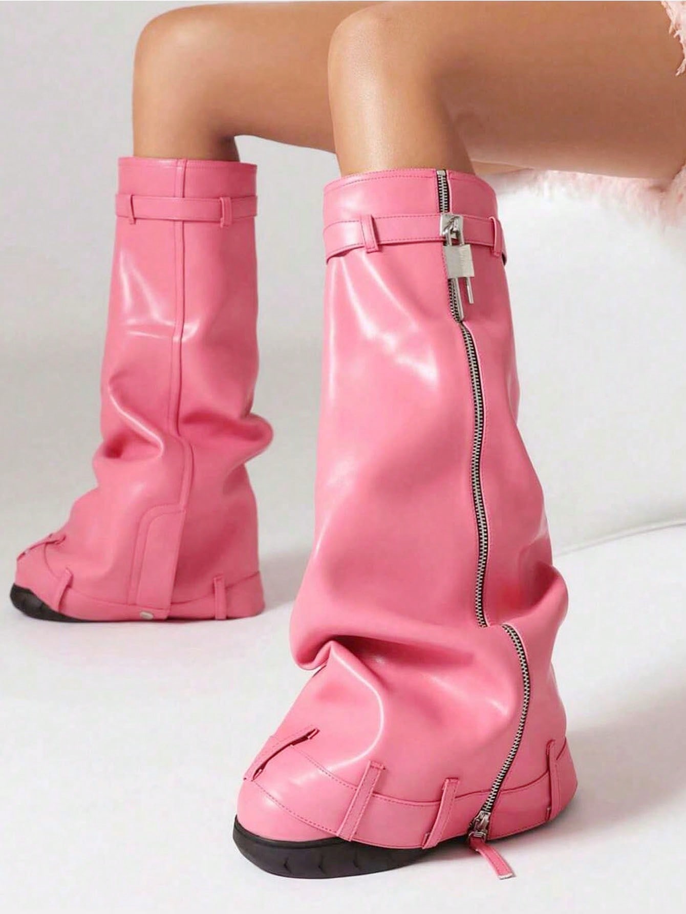 In Pink Women Mid-Calf Boots