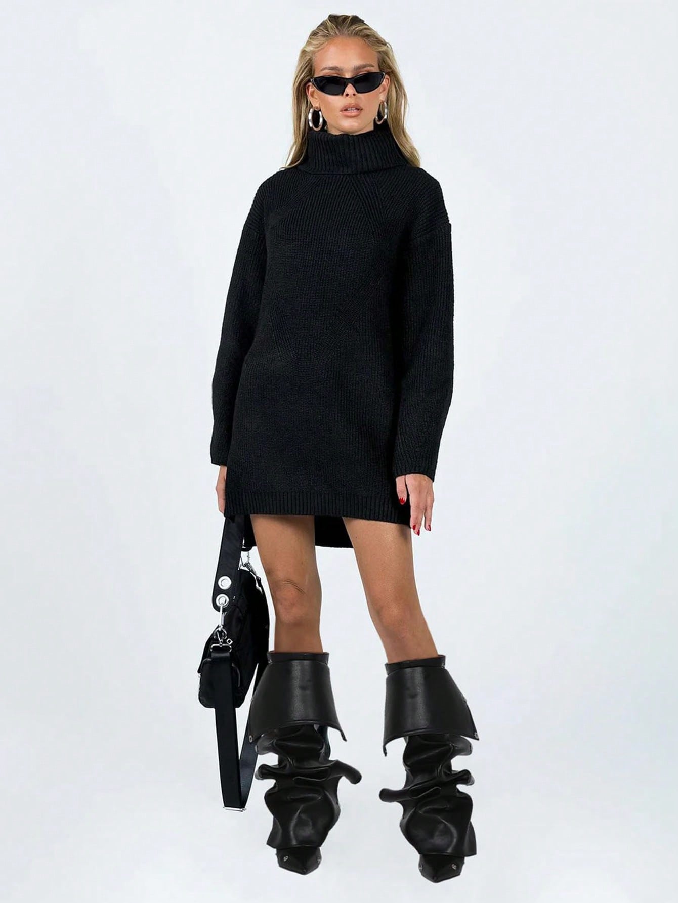 In Black Women Knee-High Boots