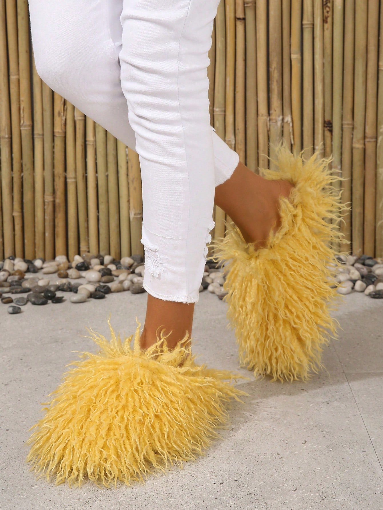 In Yellow Women Home Slippers