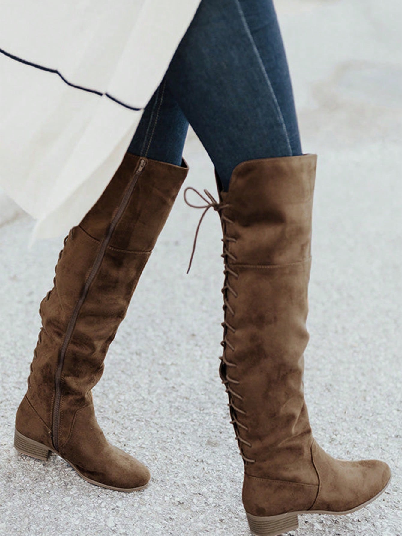 In Khaki Women Fashion Boots