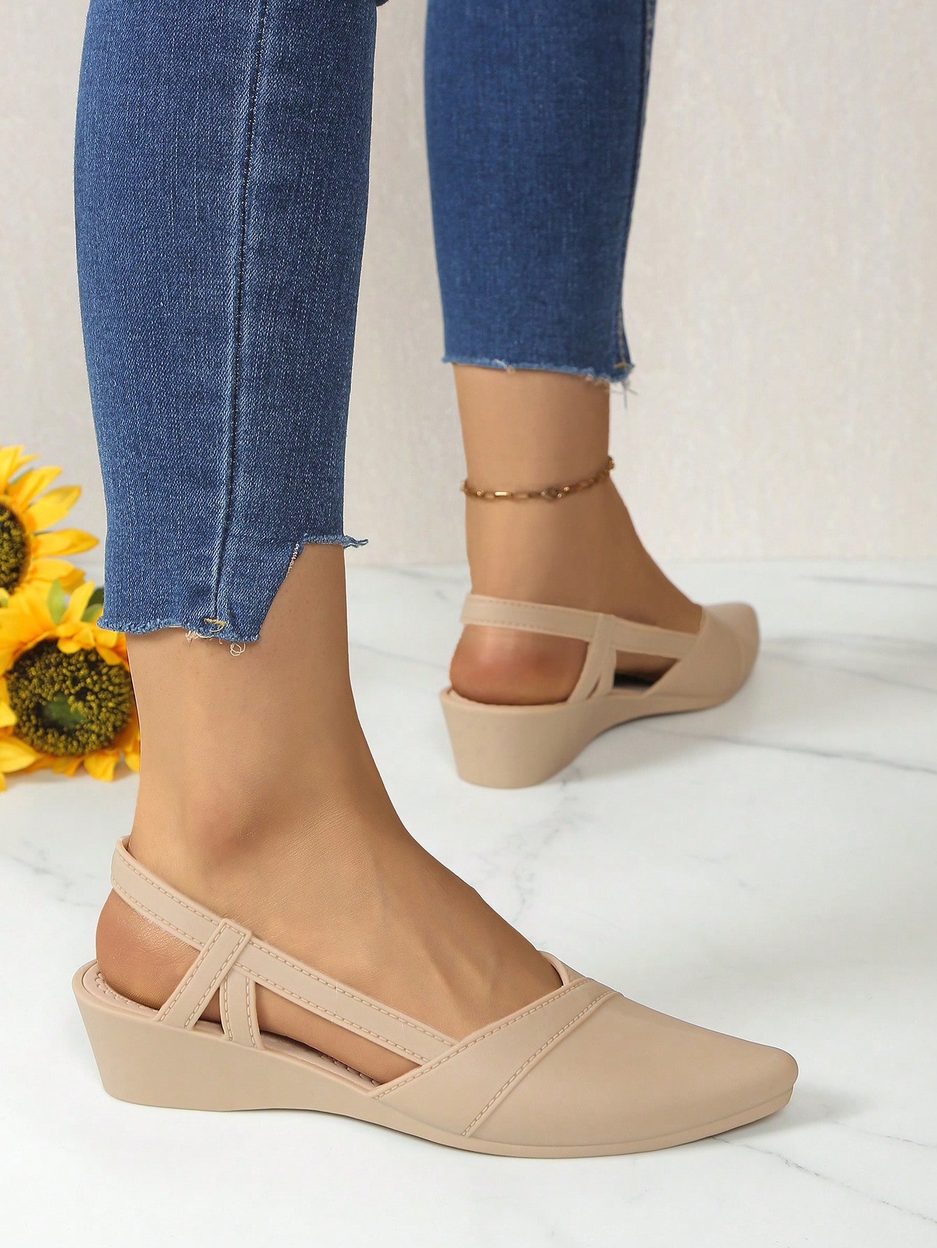 In Apricot Women Wedges & Flatform