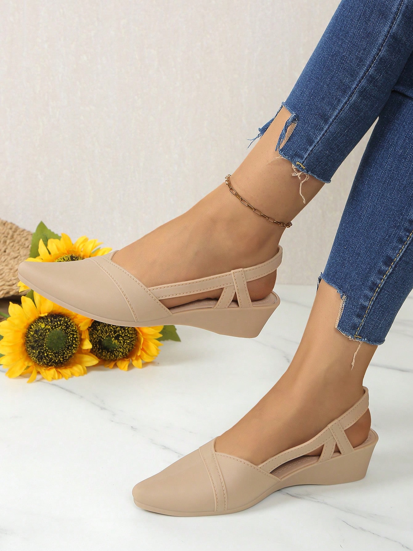 In Apricot Women Wedges & Flatform