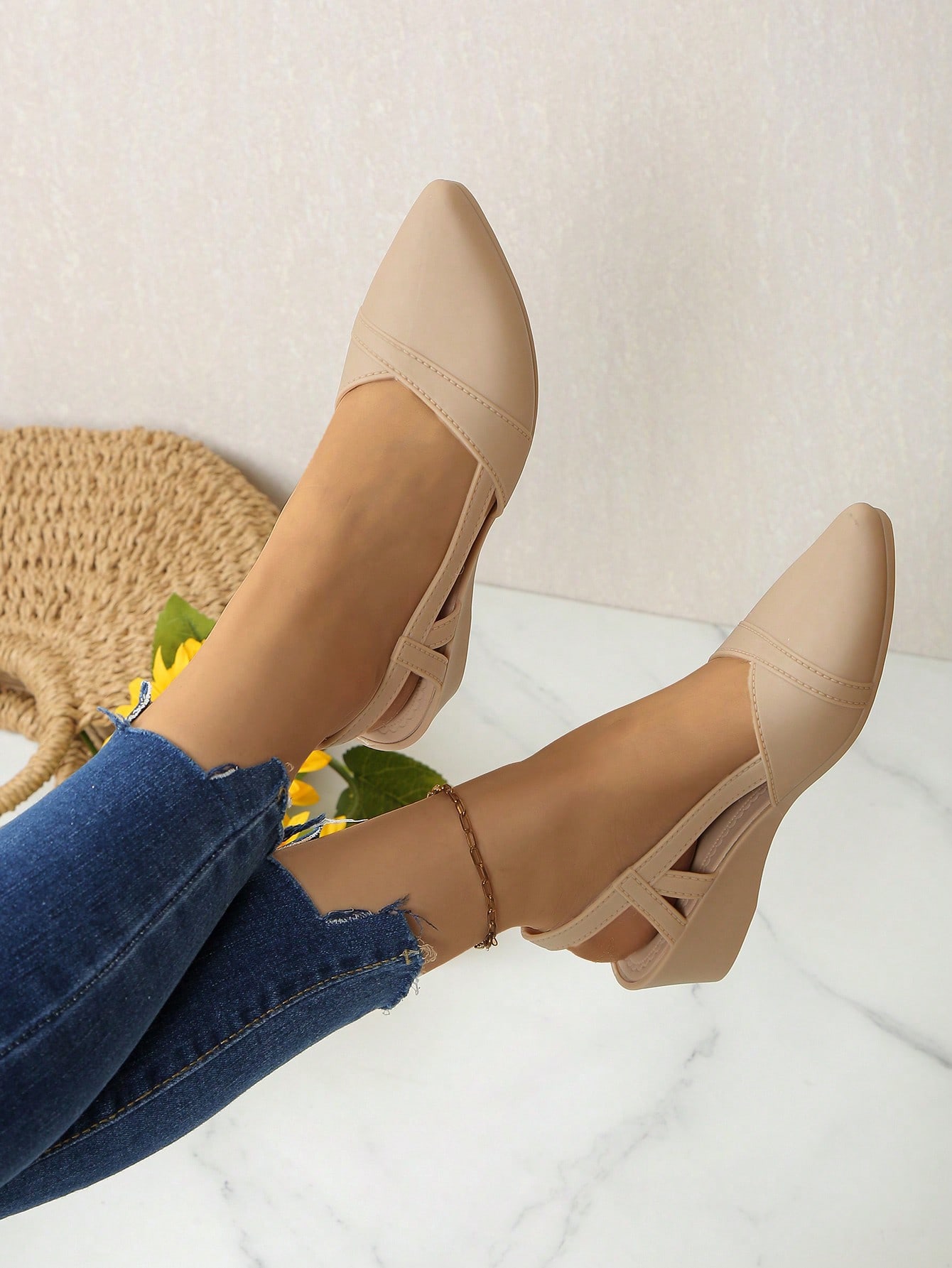 In Apricot Women Wedges & Flatform