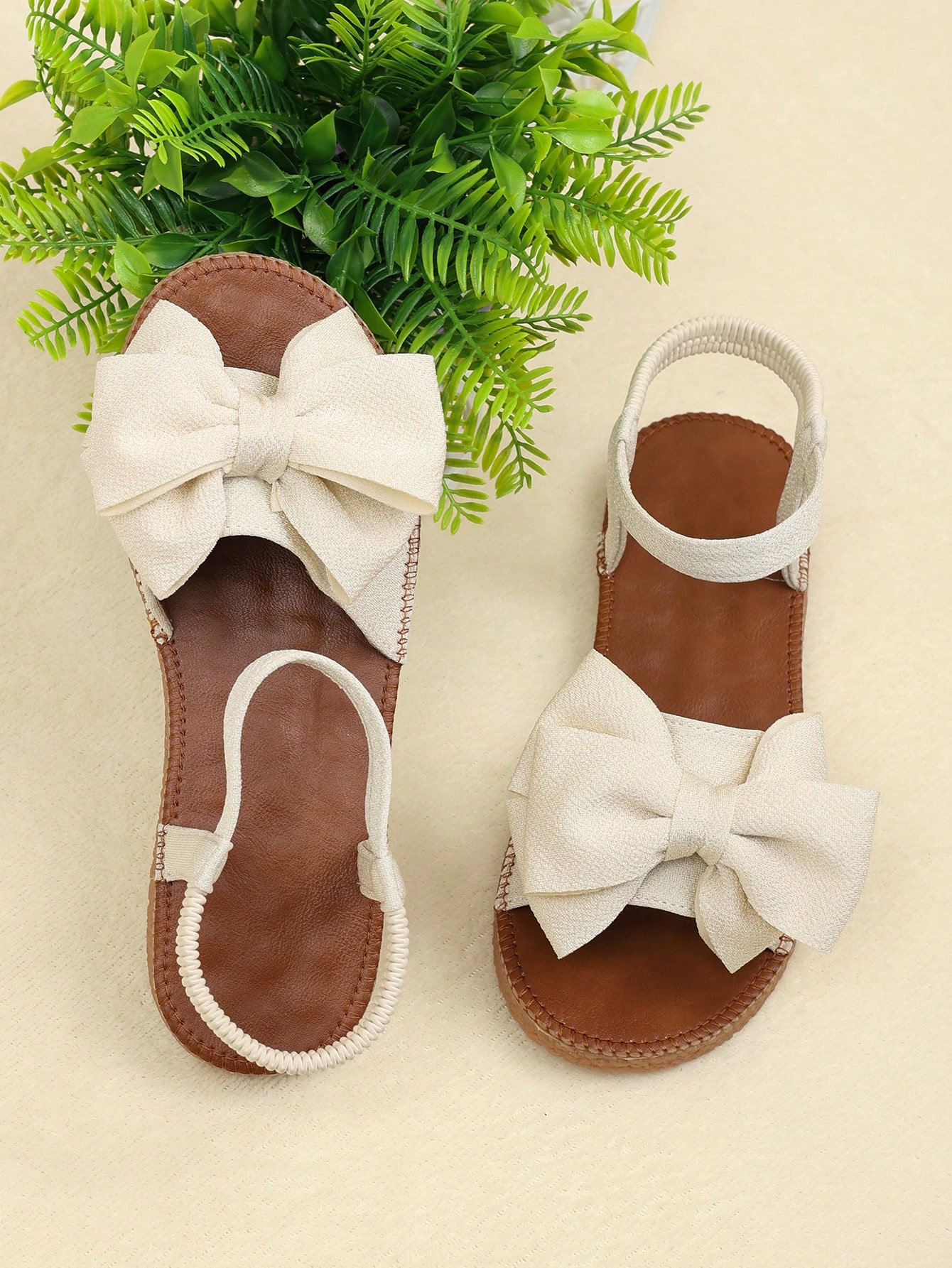 In Beige Women Flat Sandals