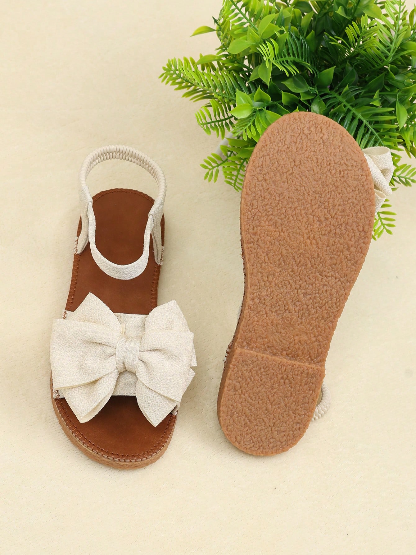 In Beige Women Flat Sandals