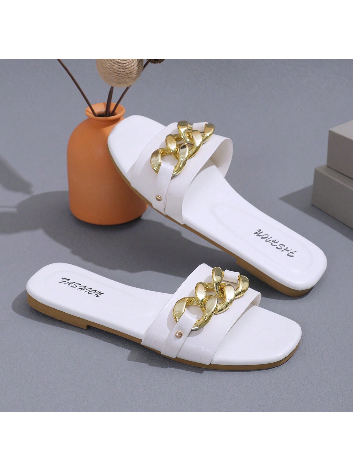 In White Women Flat Sandals