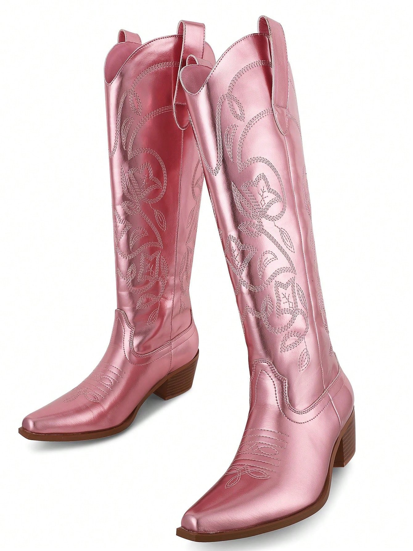 In Pink Women Knee-High Boots