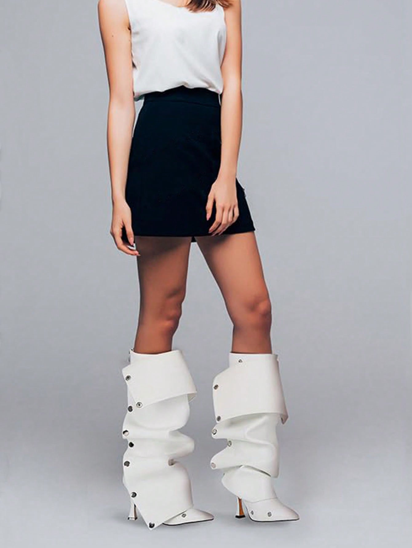 In White Women Knee-High Boots