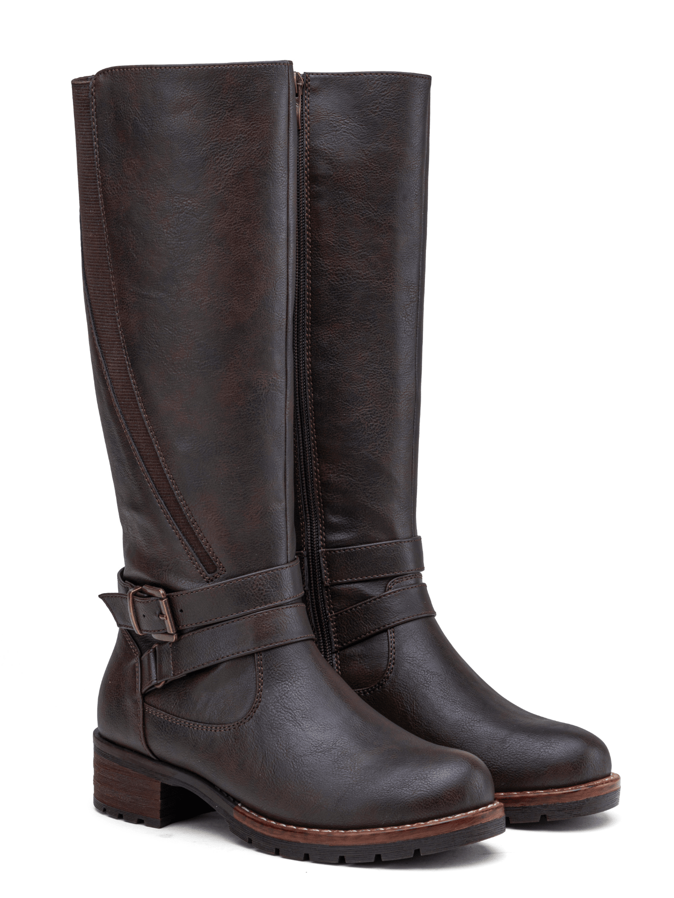 In Coffee Brown Women Fashion Boots