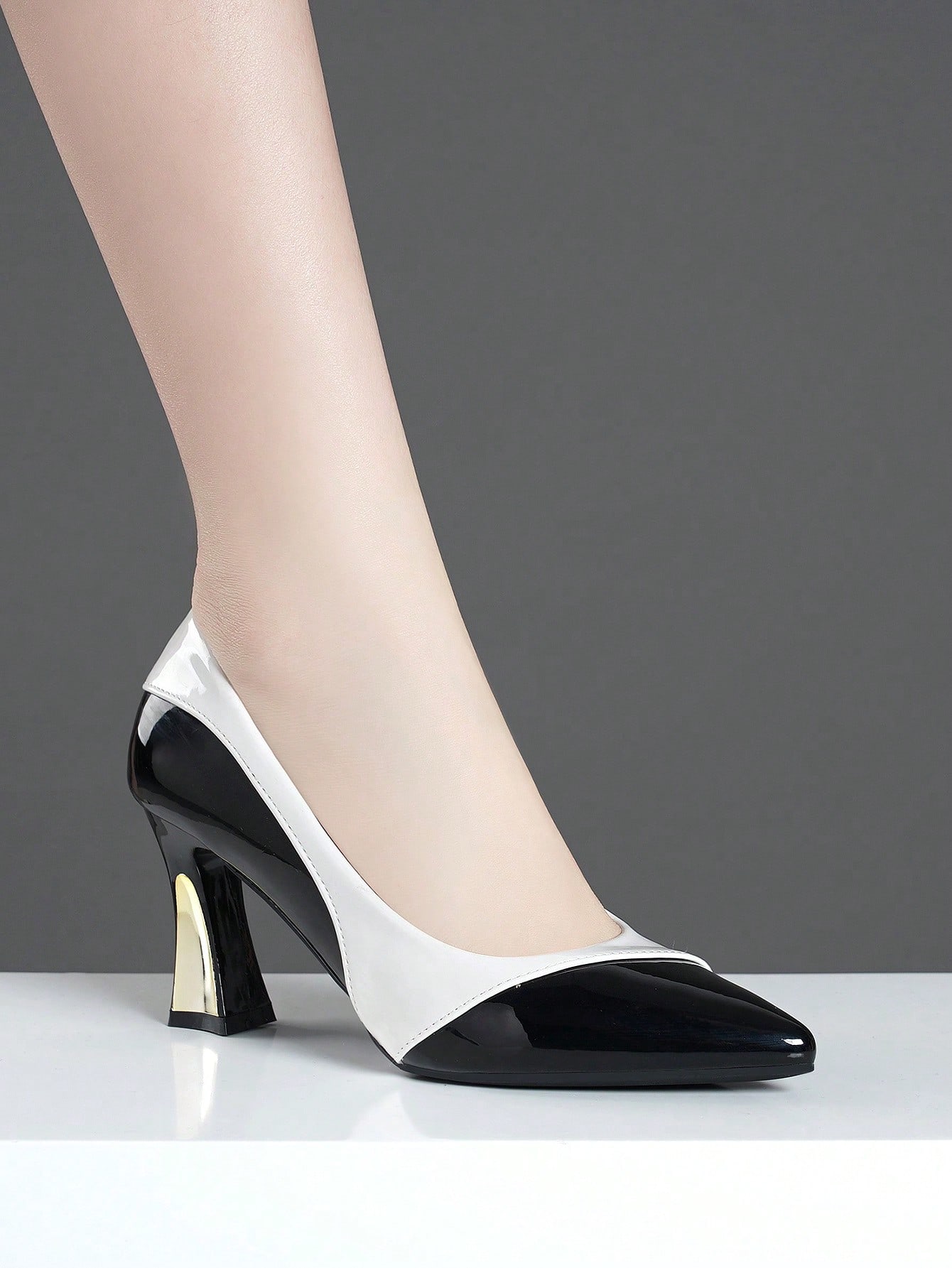 In Black and White Women Pumps