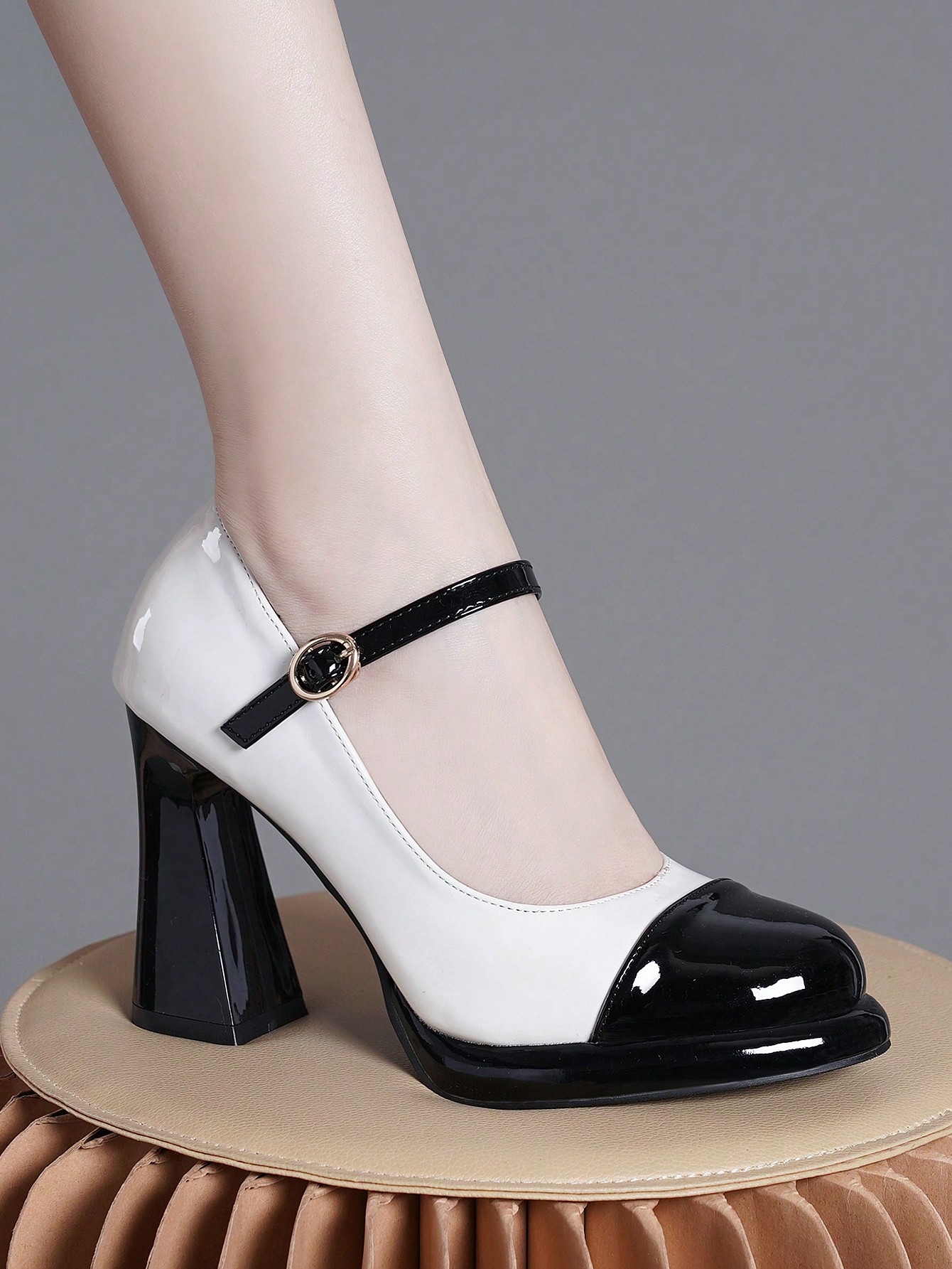 In Black and White Women Pumps