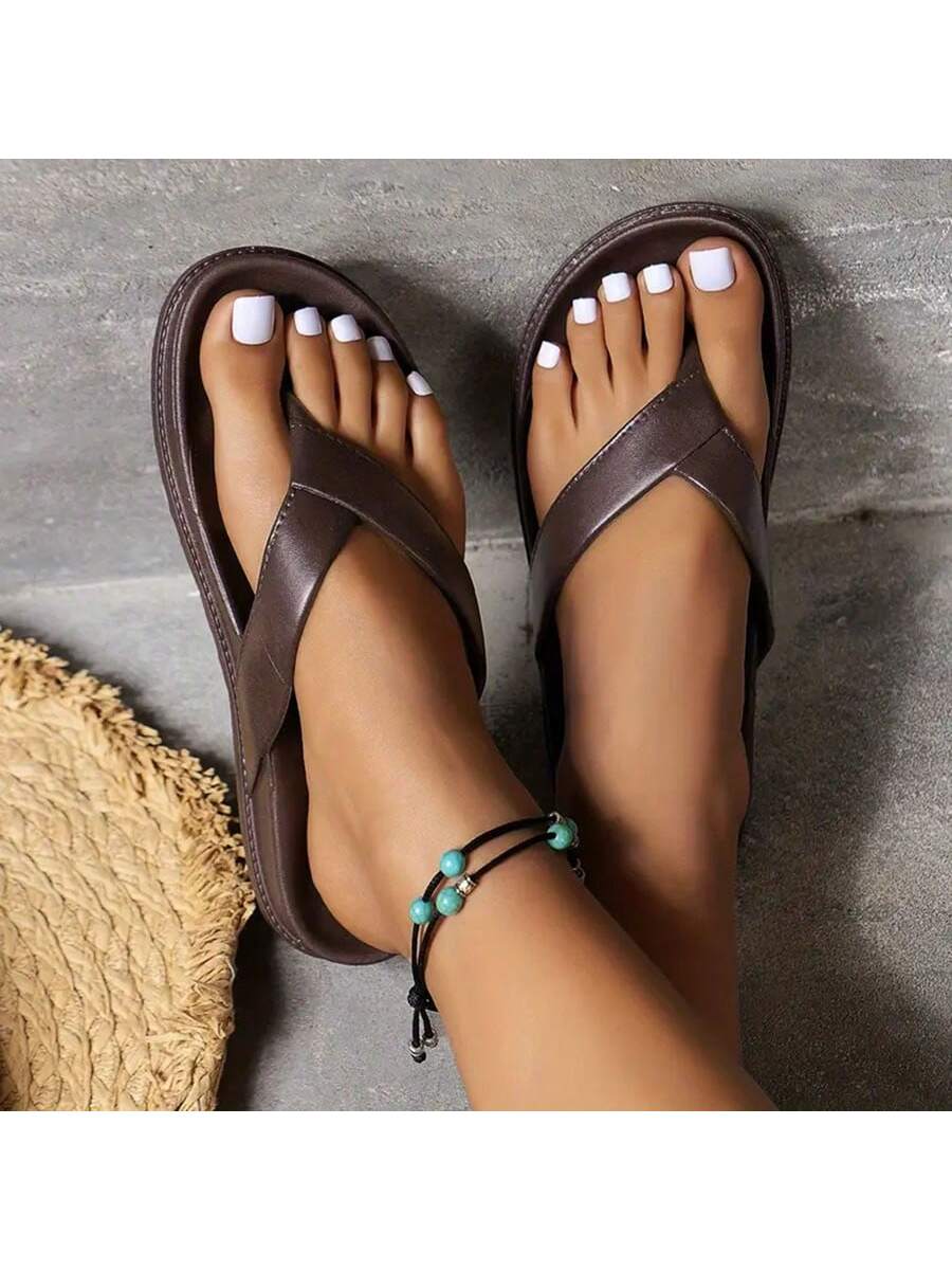 In Brown Women Flip-Flops