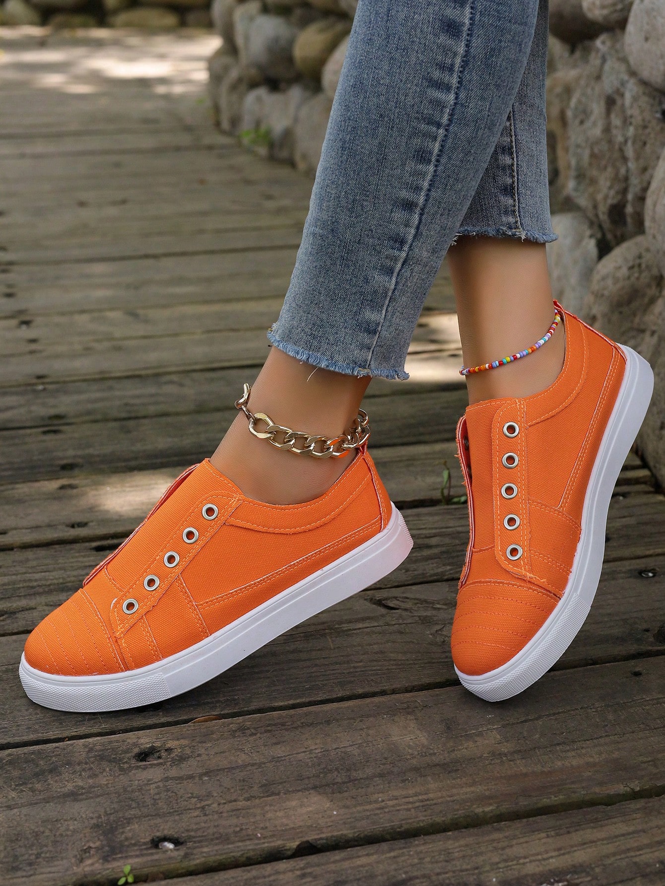 In Orange Women Flats