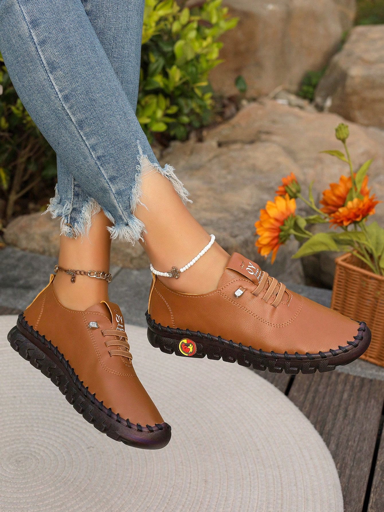 In Brown Women Flats