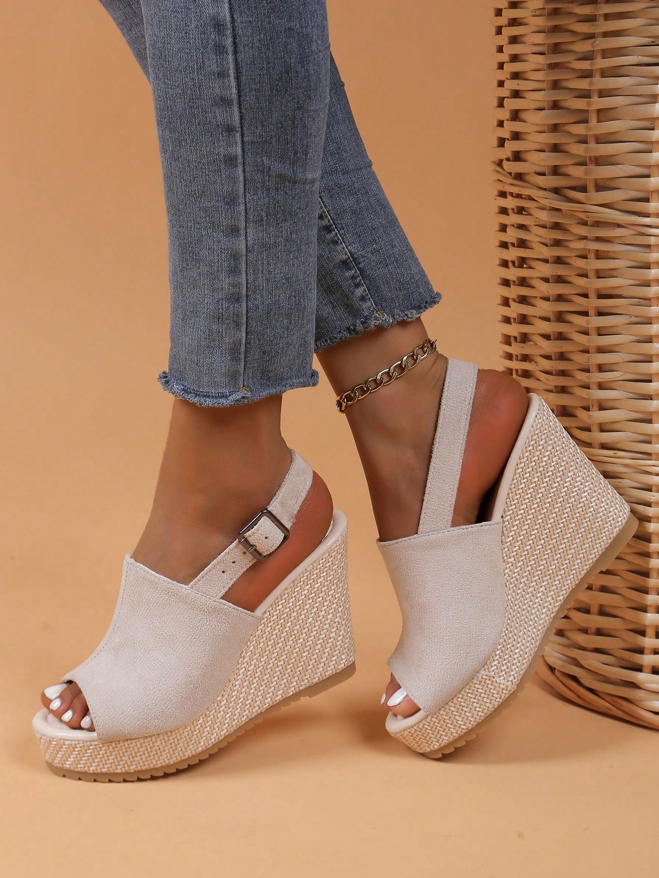 In Beige Women Platforms & Wedge Sandals