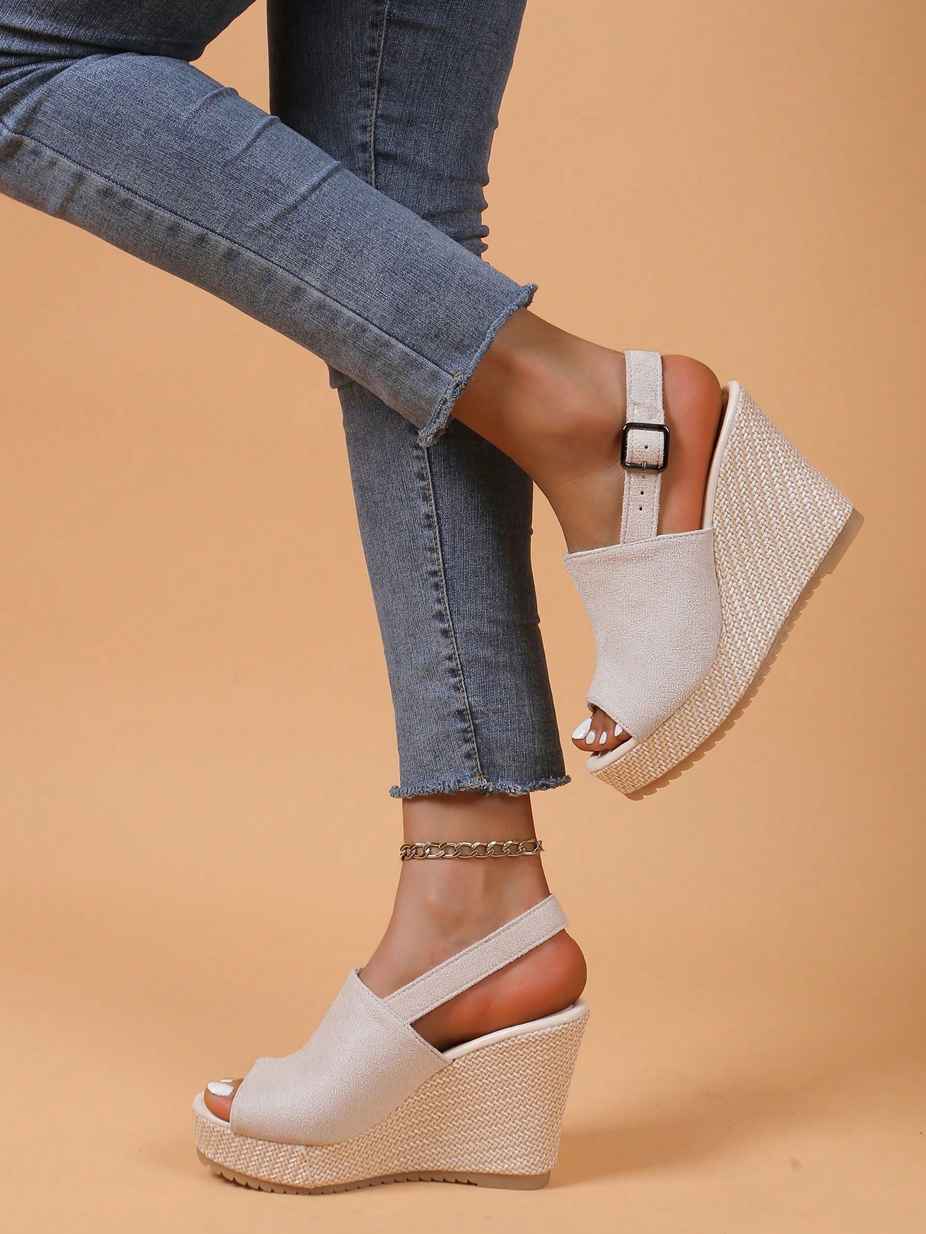 In Beige Women Platforms & Wedge Sandals