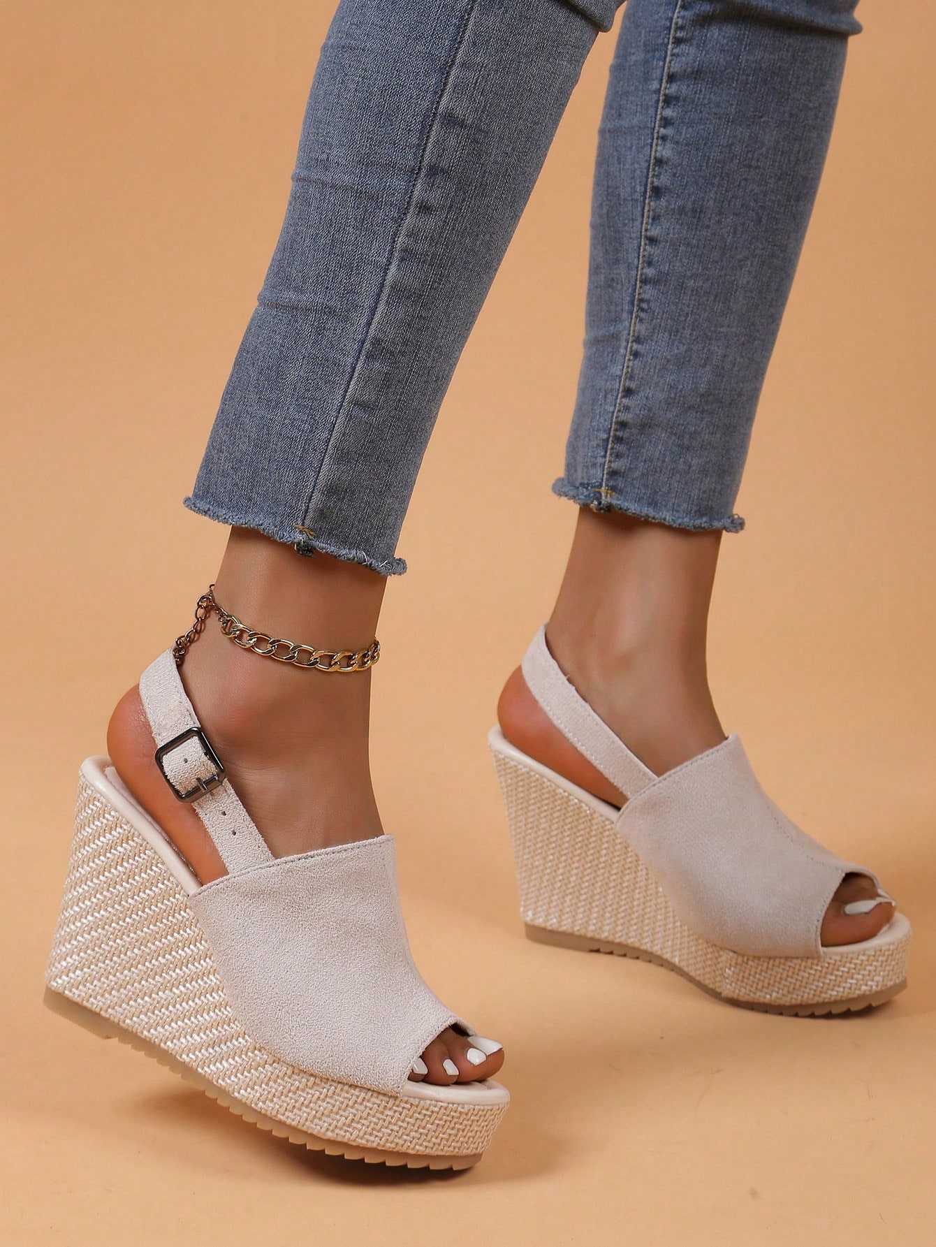 In Beige Women Platforms & Wedge Sandals