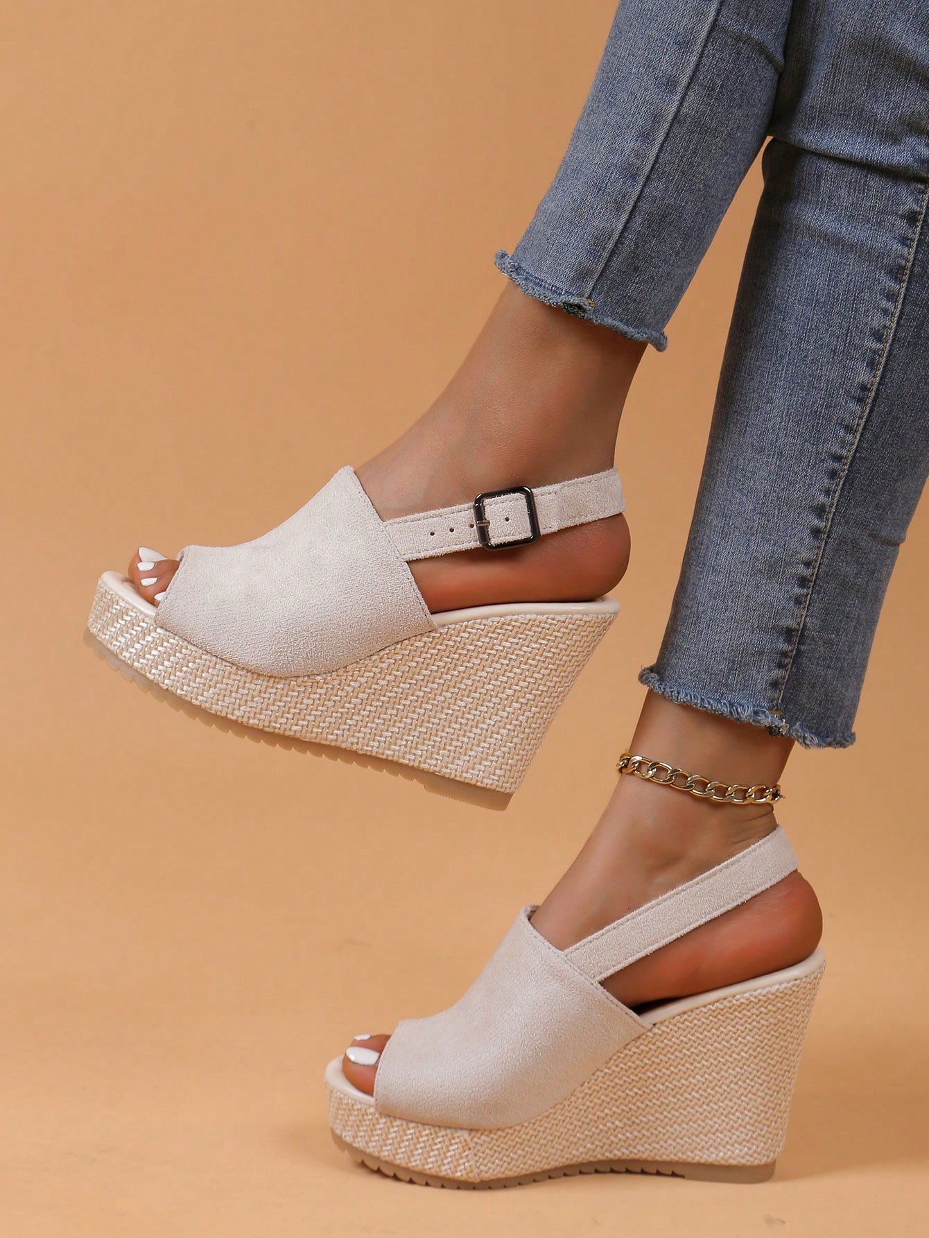 In Beige Women Platforms & Wedge Sandals