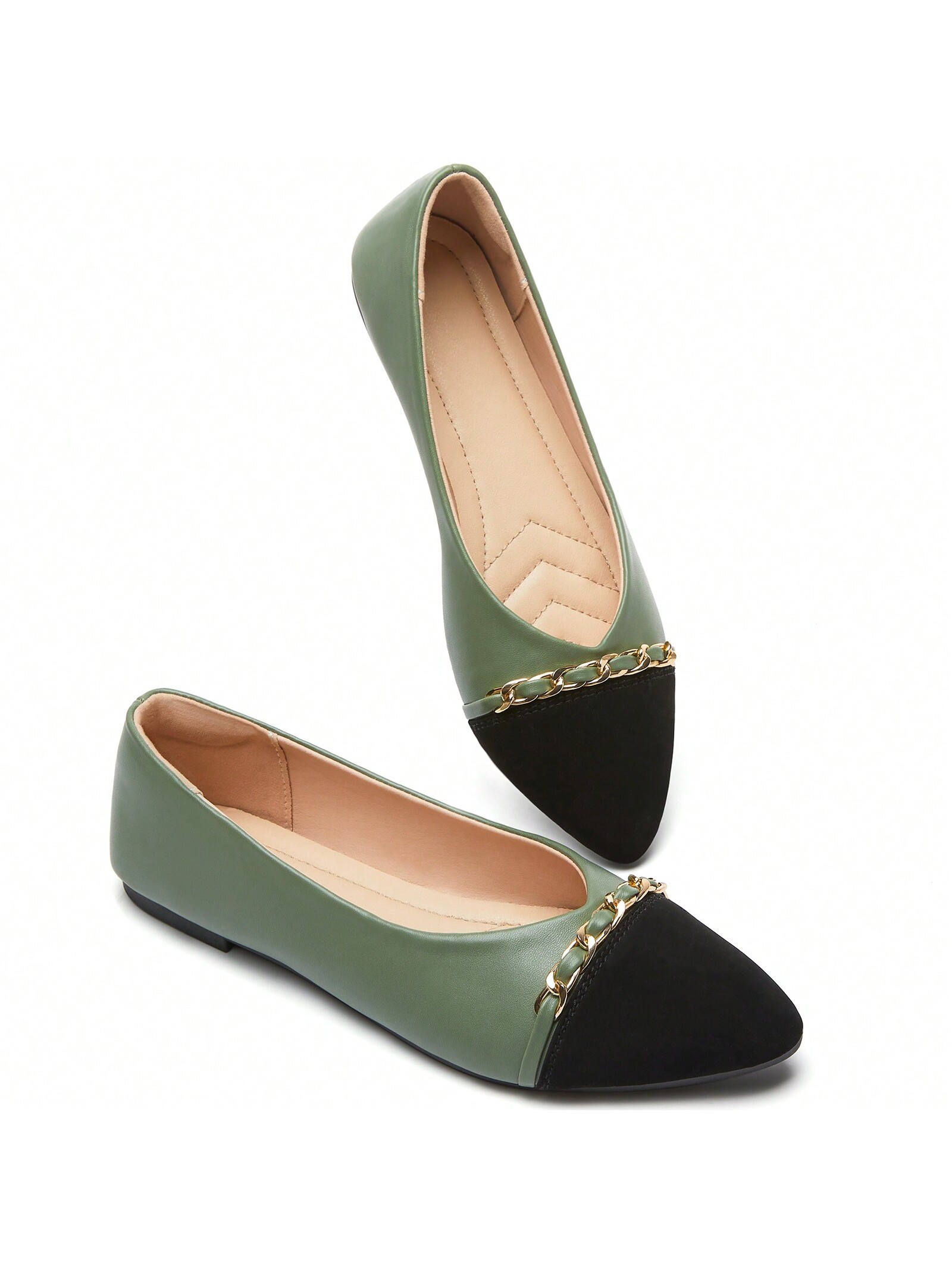 In Green Women Flats