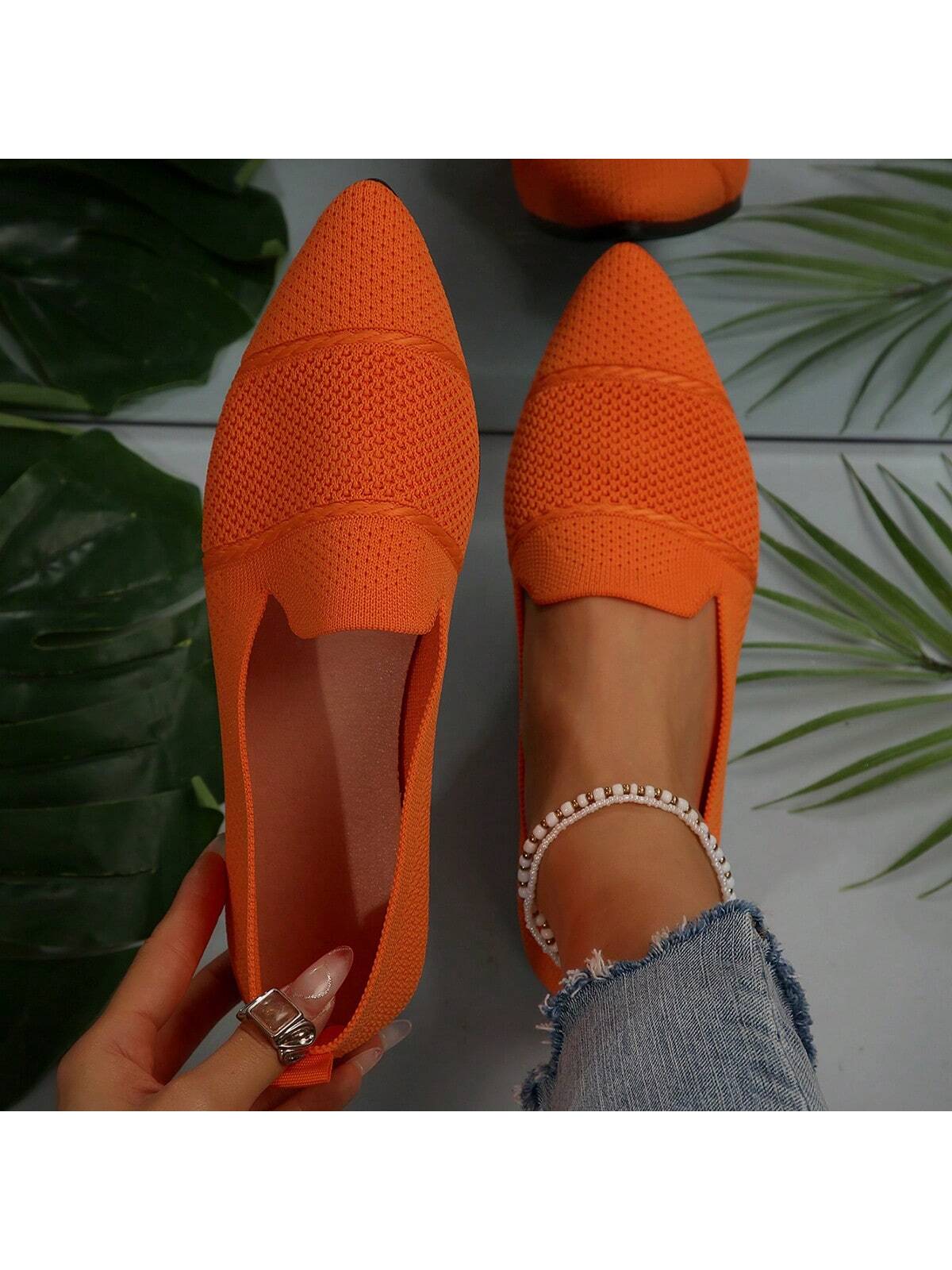 In Orange Women Flats