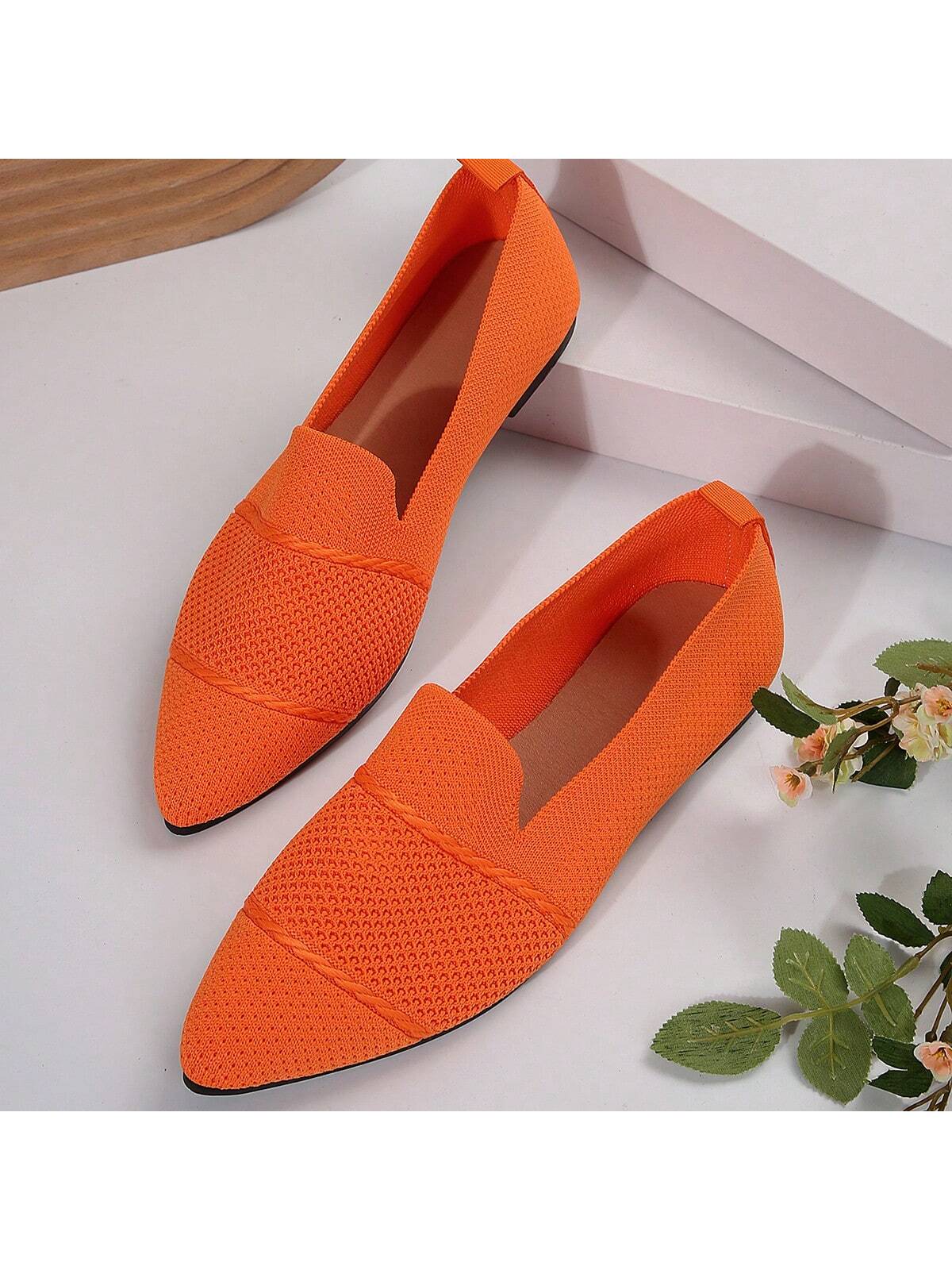 In Orange Women Flats