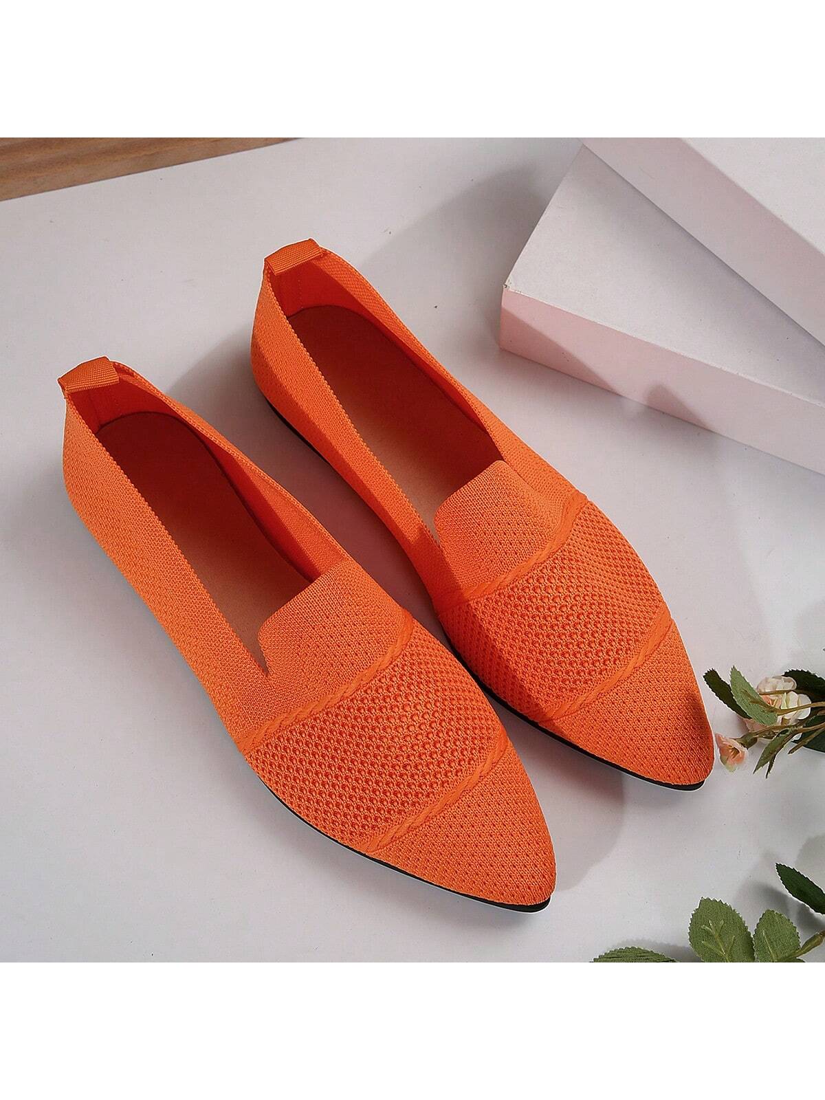 In Orange Women Flats