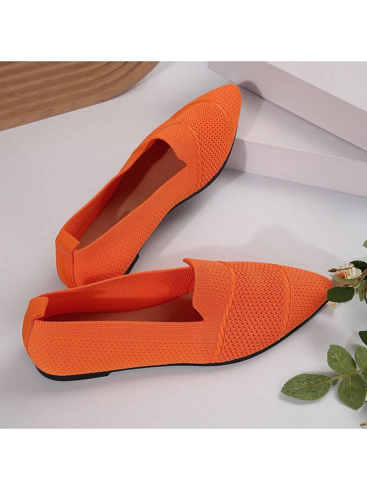 In Orange Women Flats