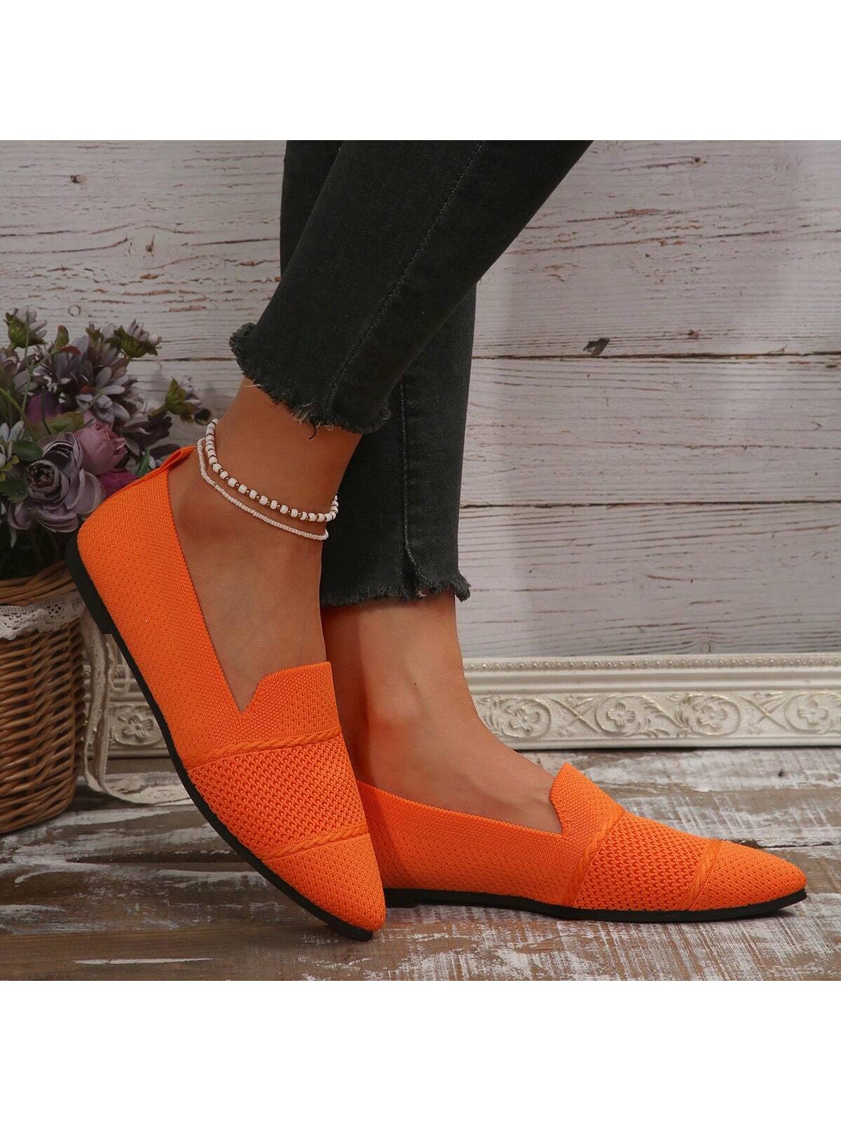 In Orange Women Flats