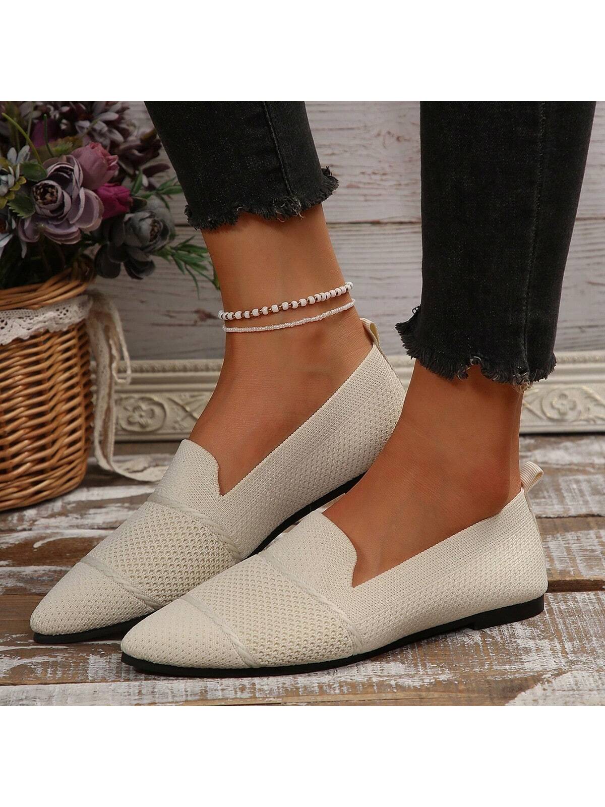 In Beige Women Flats