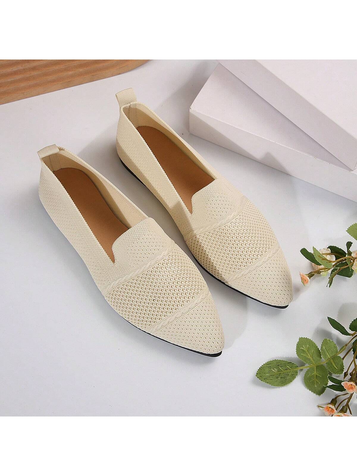 In Beige Women Flats