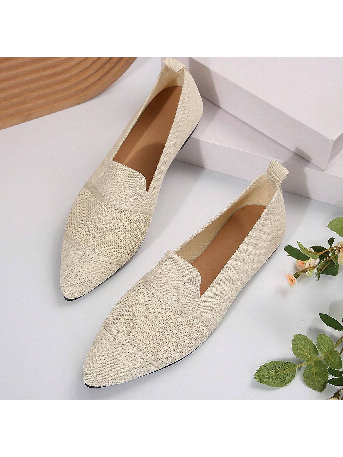 In Beige Women Flats