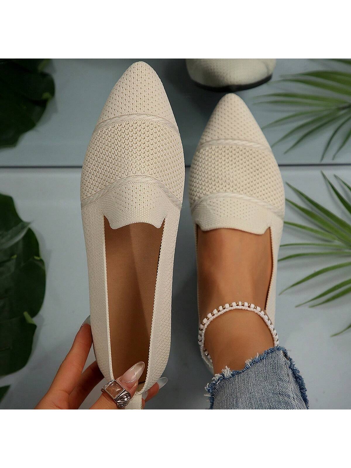 In Beige Women Flats