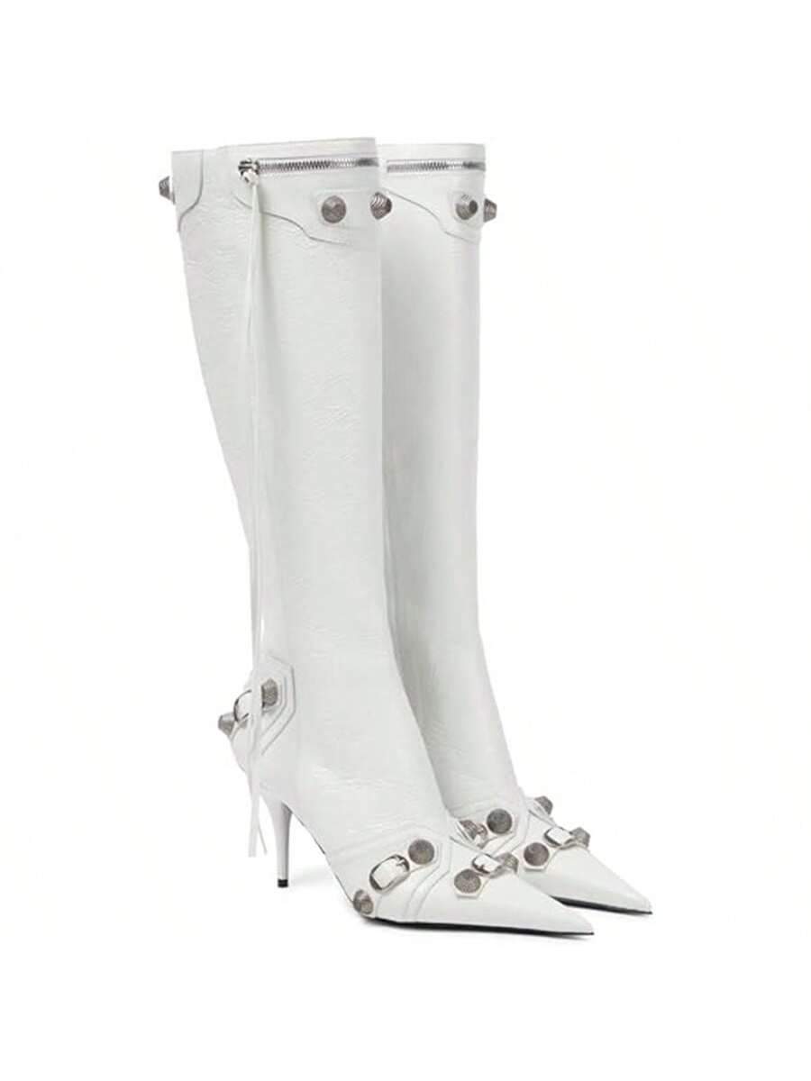 In White Women Knee-High Boots