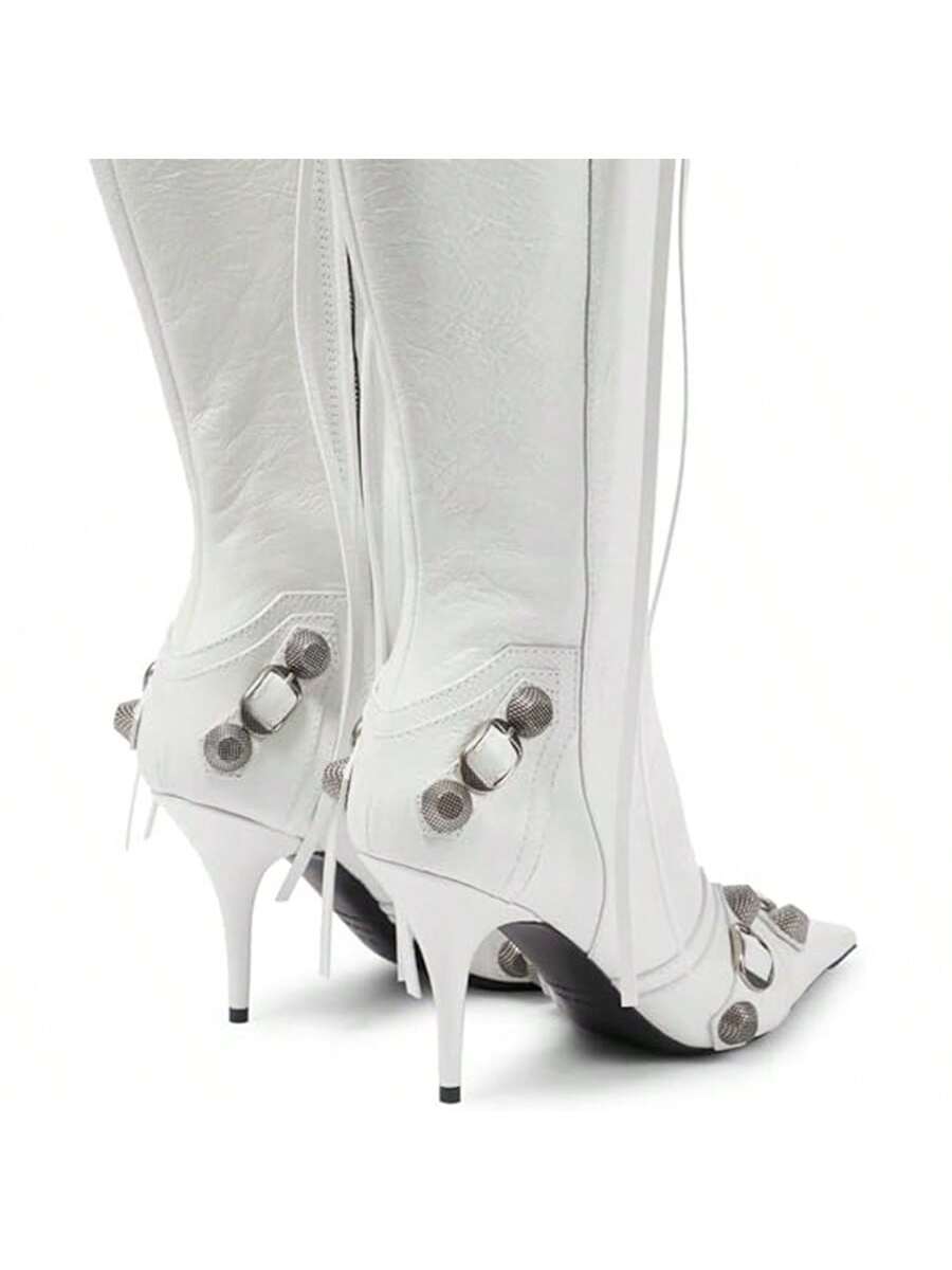 In White Women Knee-High Boots