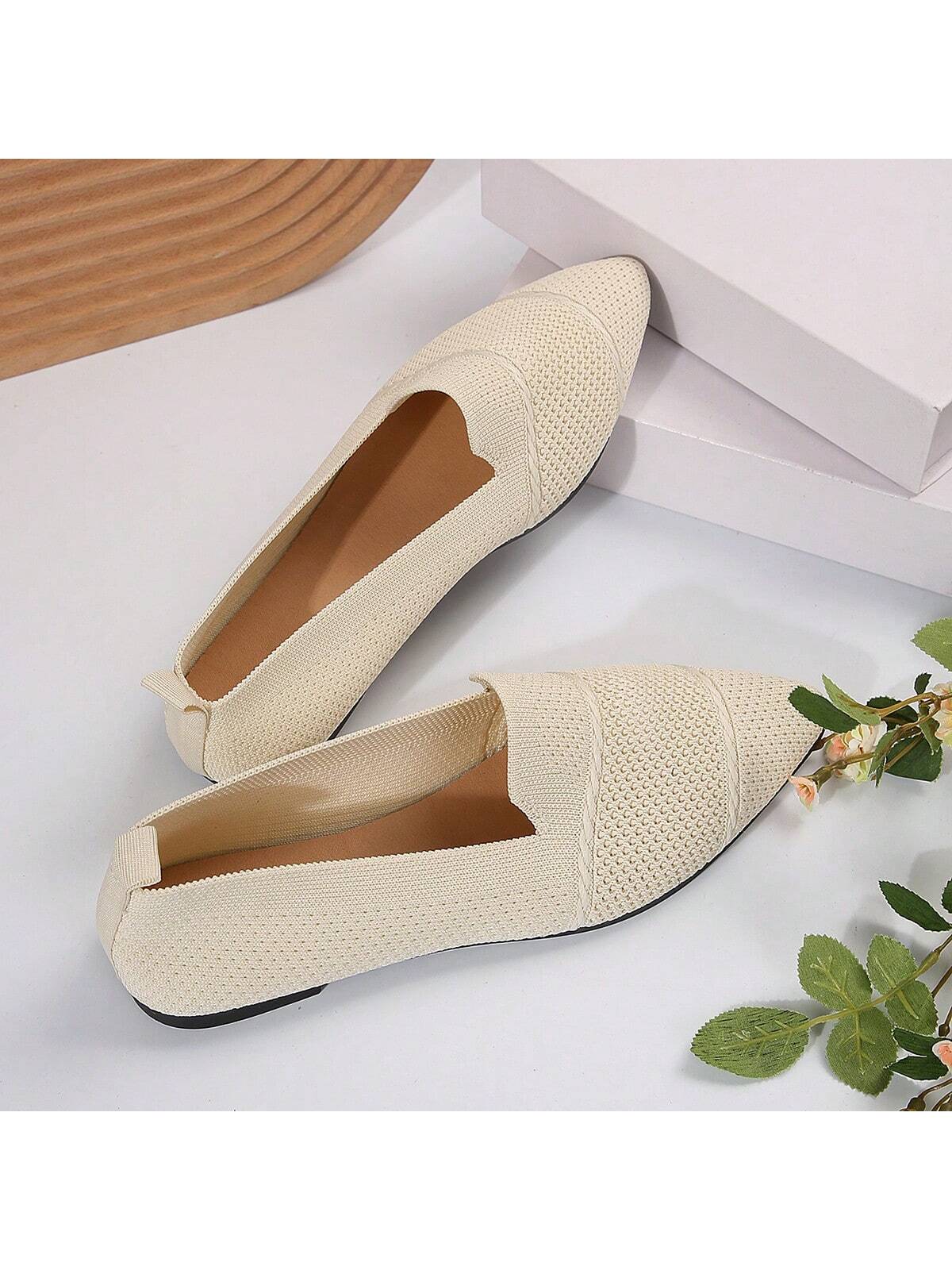 In Beige Women Flats