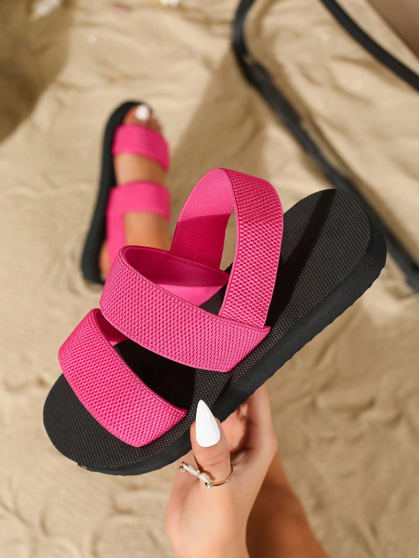 In Baby Pink Women Flat Sandals