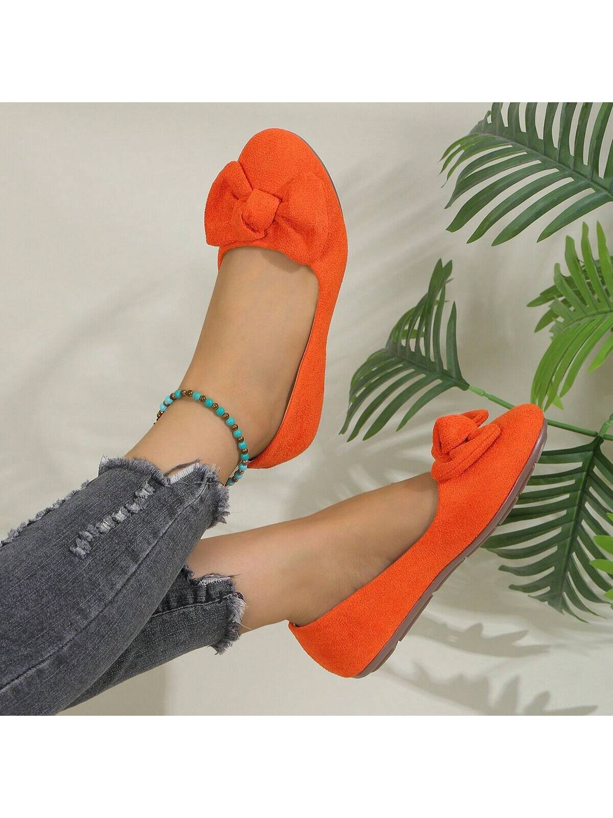 In Orange Women Flats