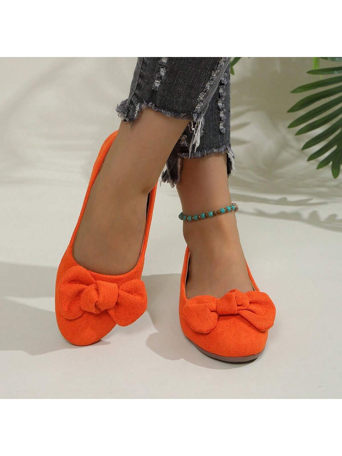 In Orange Women Flats