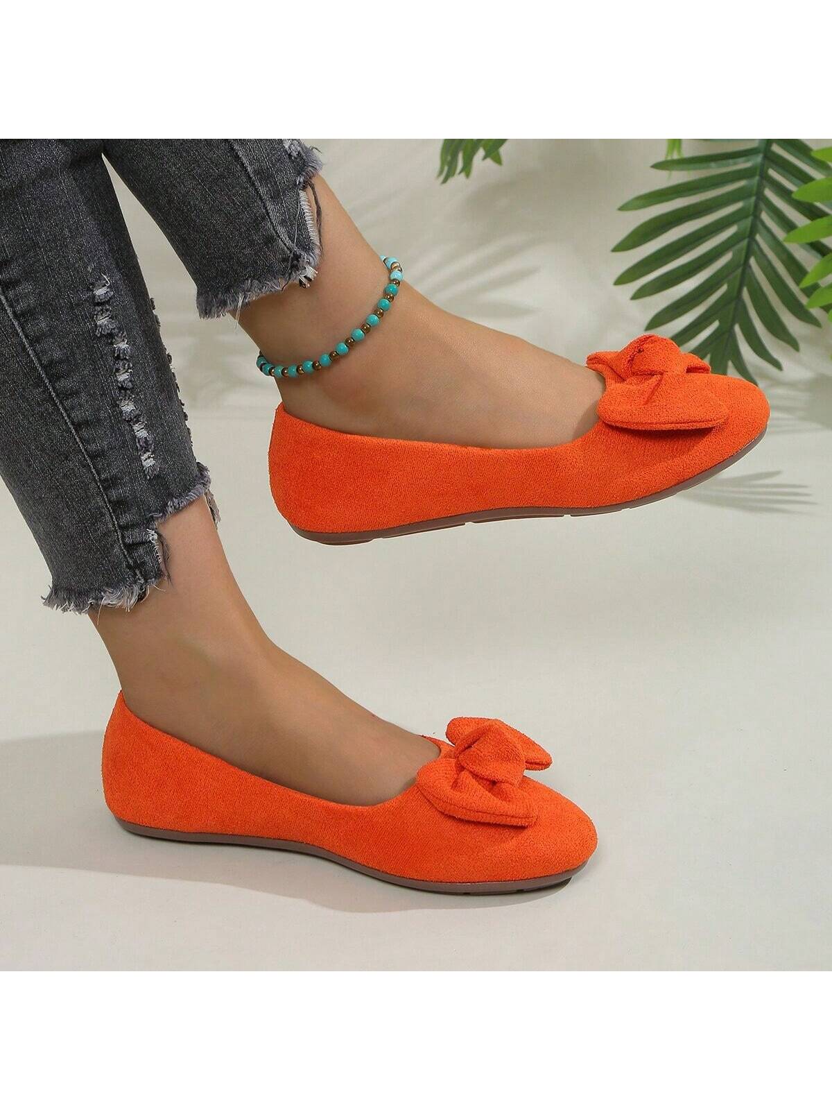 In Orange Women Flats