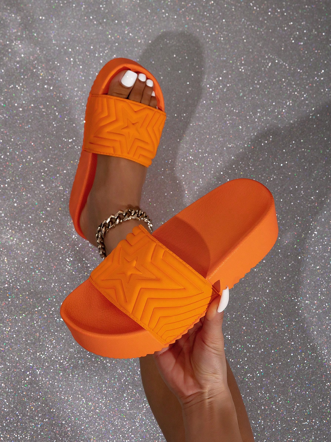 In Orange Women Platforms & Wedge Sandals