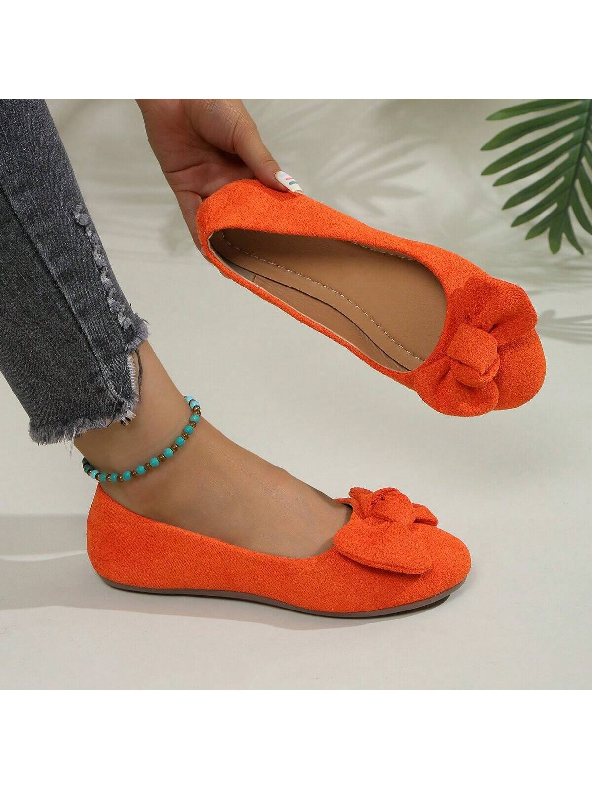 In Orange Women Flats