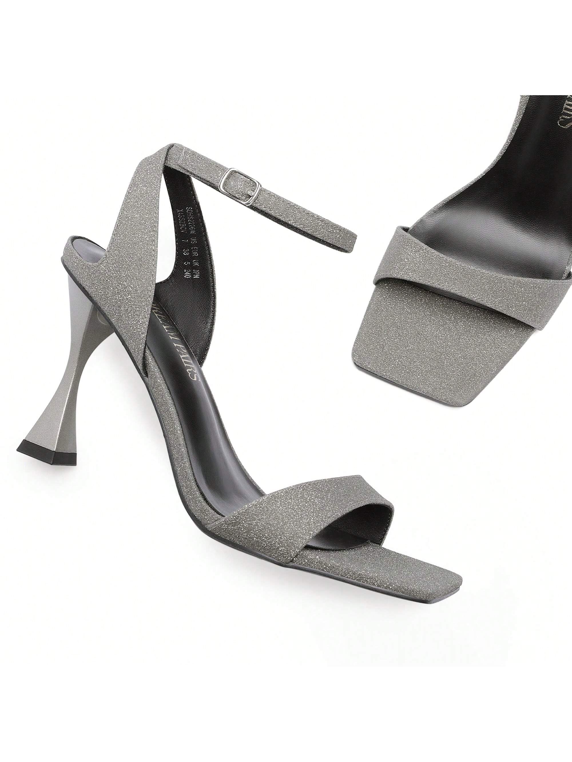 In Grey Women Heeled Sandals