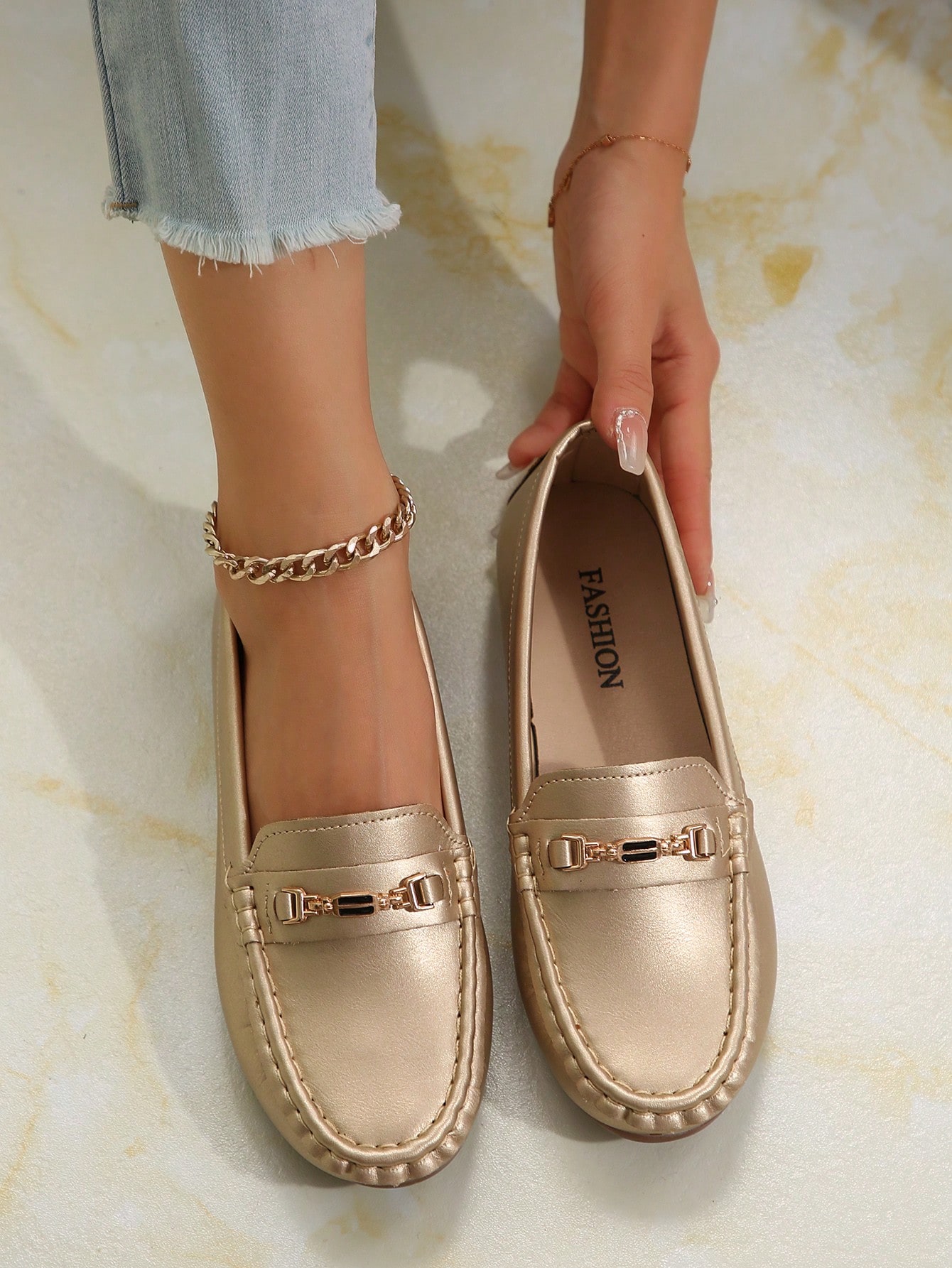 In Champagne Women Flats