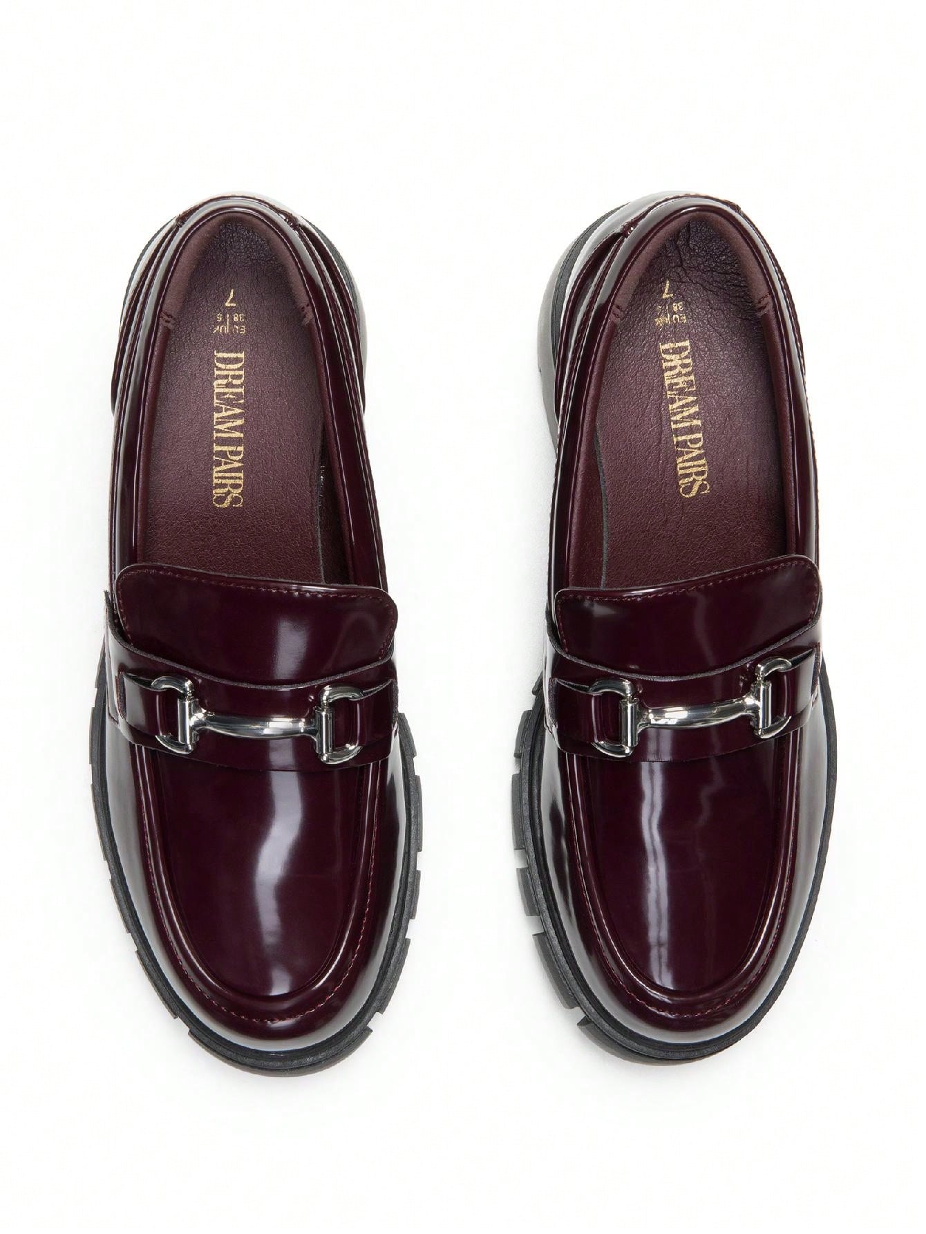 In Burgundy Women Flats